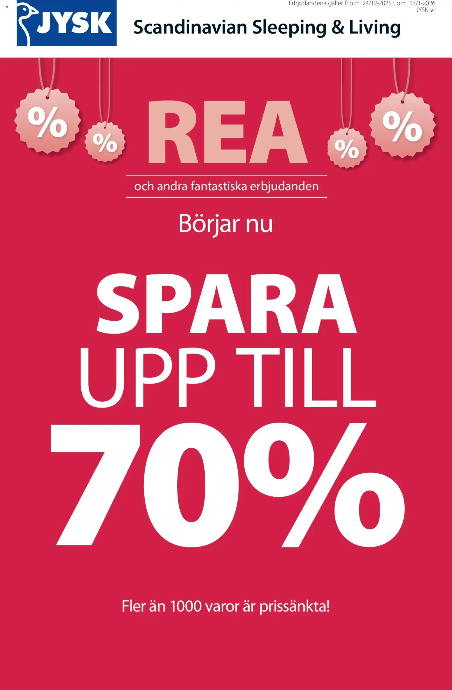 Förhandsgranska reklamblad Aktuella reklamblad JYSK från butik JYSK gäller från 24/12/2025 - Galler