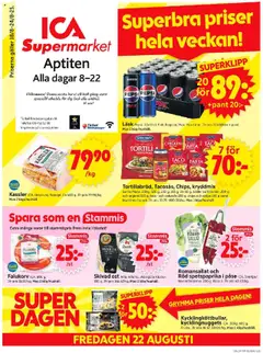 Förhandsgranska reklamblad Aktuella reklamblad ICA Supermarket från butik ICA Supermarket gäller från 18/08/2025