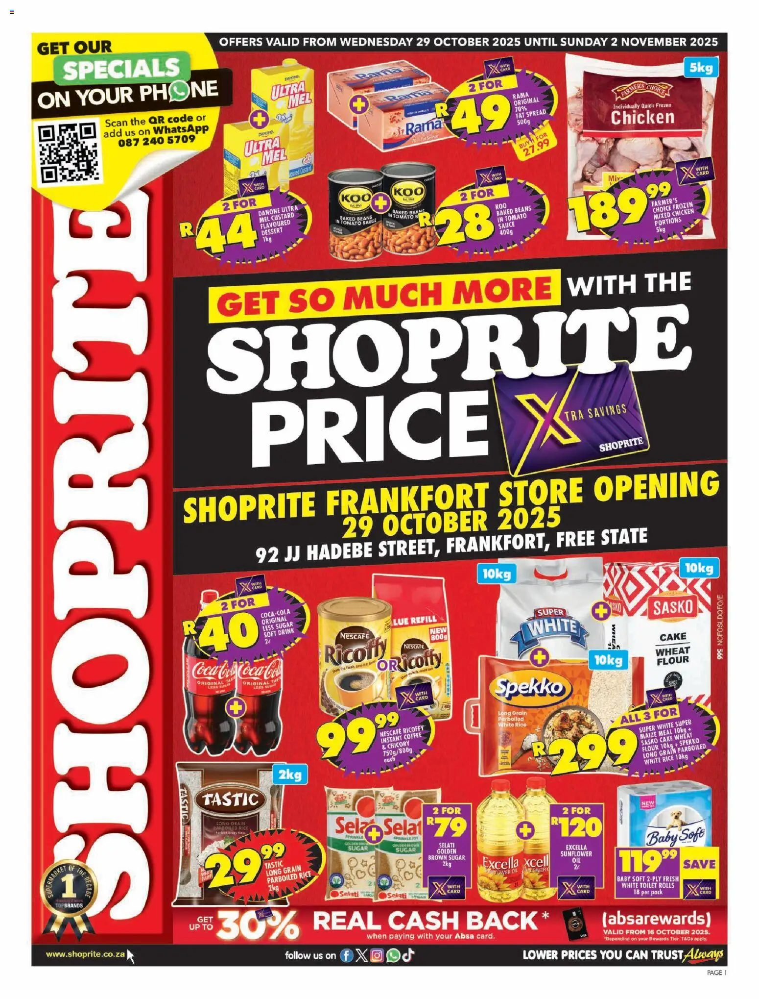 Preview of Shoprite flyer valid from 29/10/2025