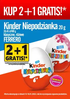 Pogląd gazetki "Promocja - Kinder Niespodzianka" ze sklepu Prim Market ważnej od 16.01.2026