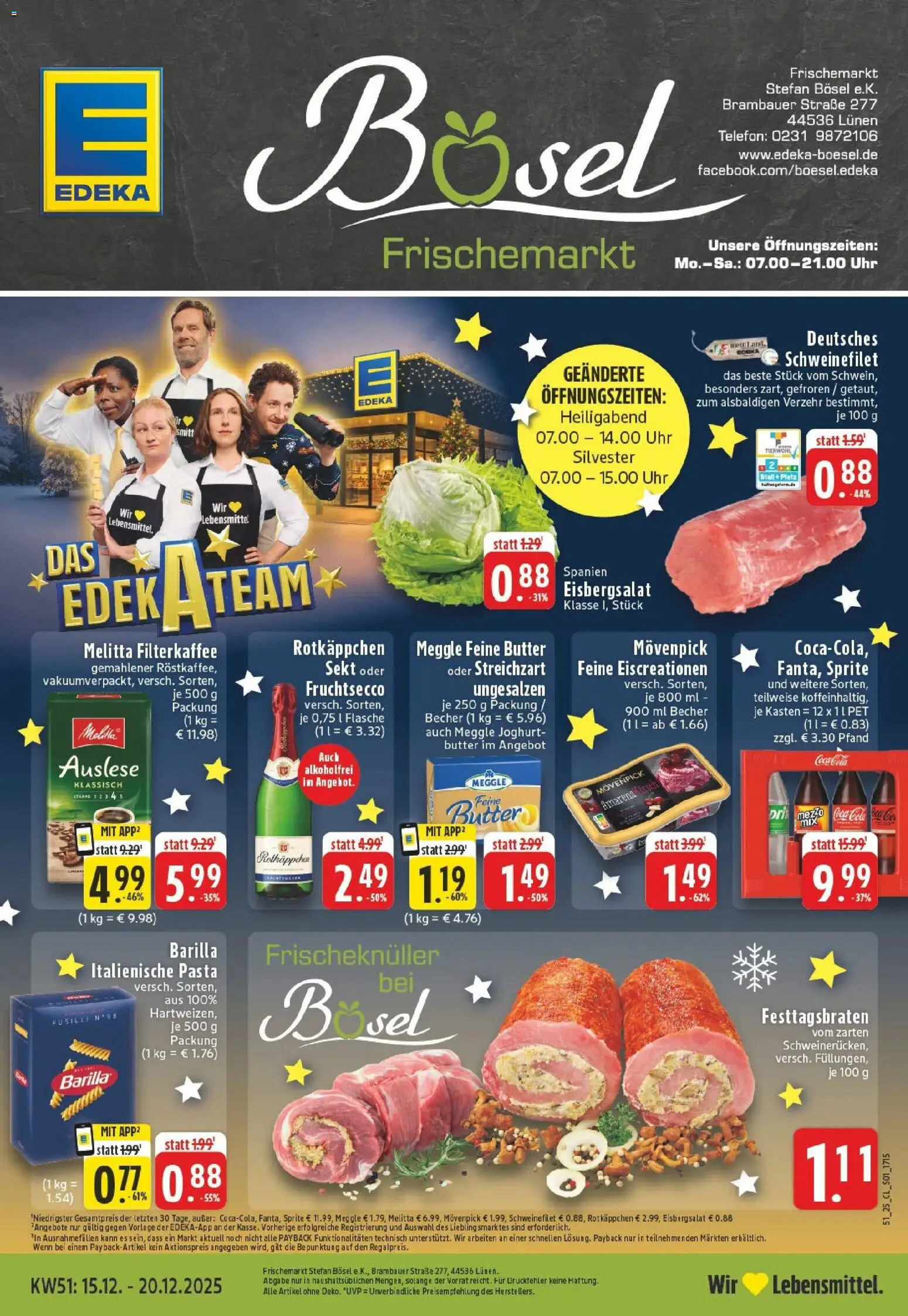 Vorschau von dem Prospekt des Geschäftes Edeka, gültig ab dem 15.12.2025