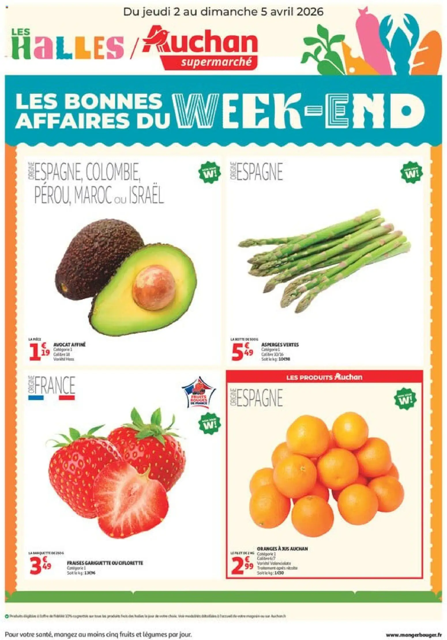 Voorbeeld van Auchan - Les bons plans du week-end dans votre super van winkel Auchan geldig vanaf 02/04/2026