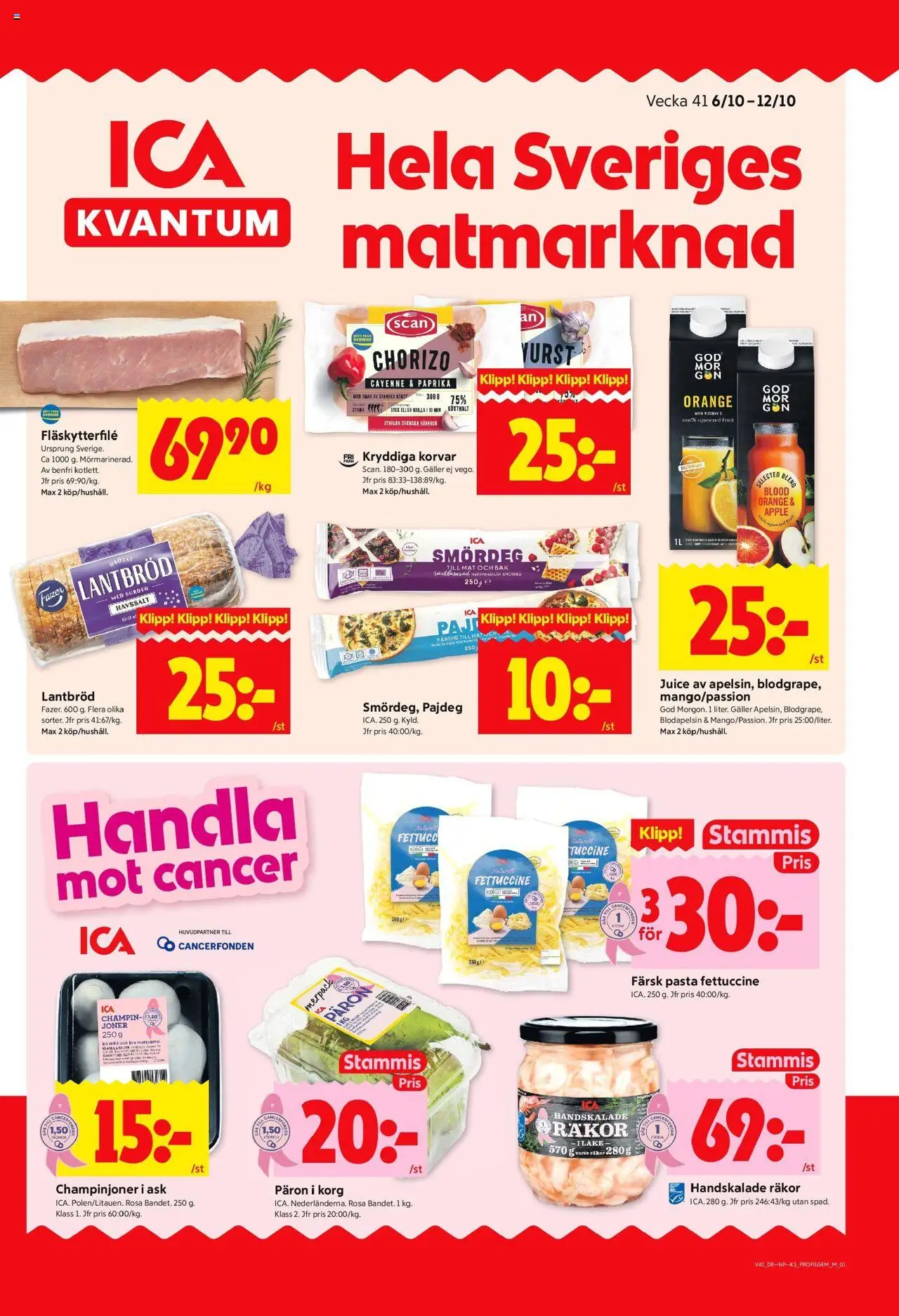Förhandsgranska reklamblad Lidingö från butik ICA Kvantum gäller från 06/10/2025 - Korg, Galler, Paprika, Päron, Chorizo, Champinjoner, Stek, Fläskytterfilé