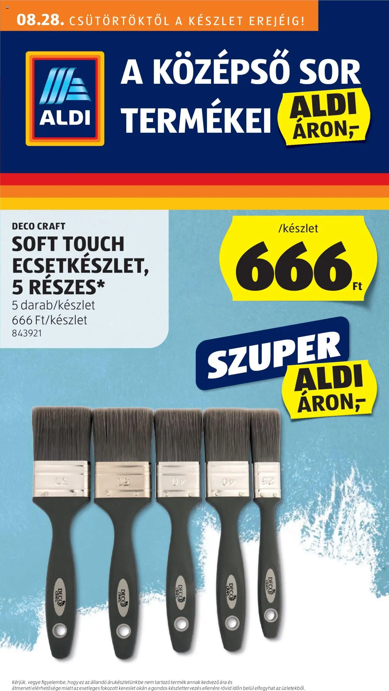Aldi aktuális szórólap, érvényes 2025.08.28.-től - 1 oldal