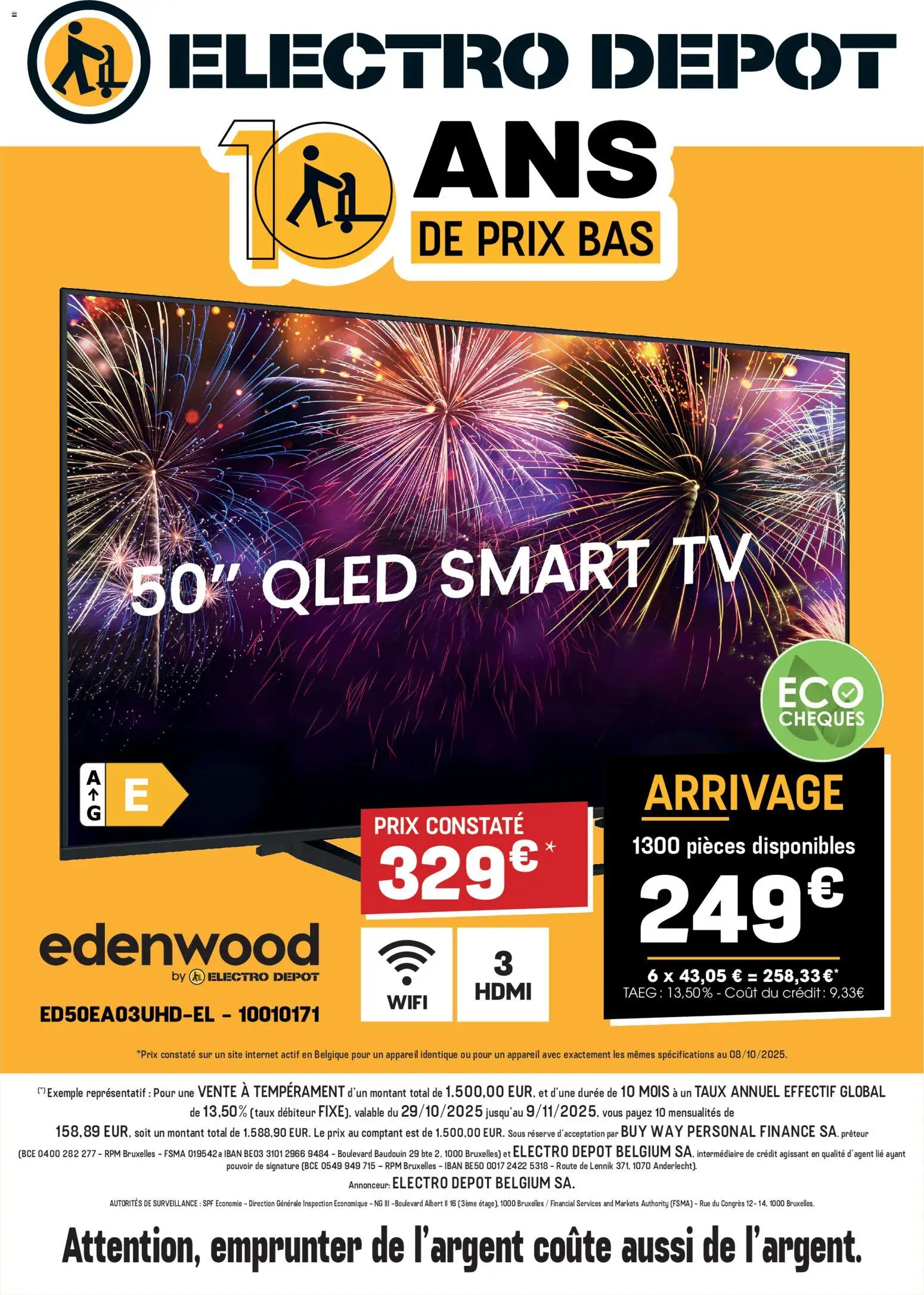 Voorbeeld van Publicité van winkel Electro Depot geldig vanaf 29/10/2025 - Tv