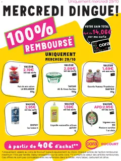 Voorbeeld van Les offres 100% au cora Rocourt van winkel Cora geldig vanaf 29/10/2025