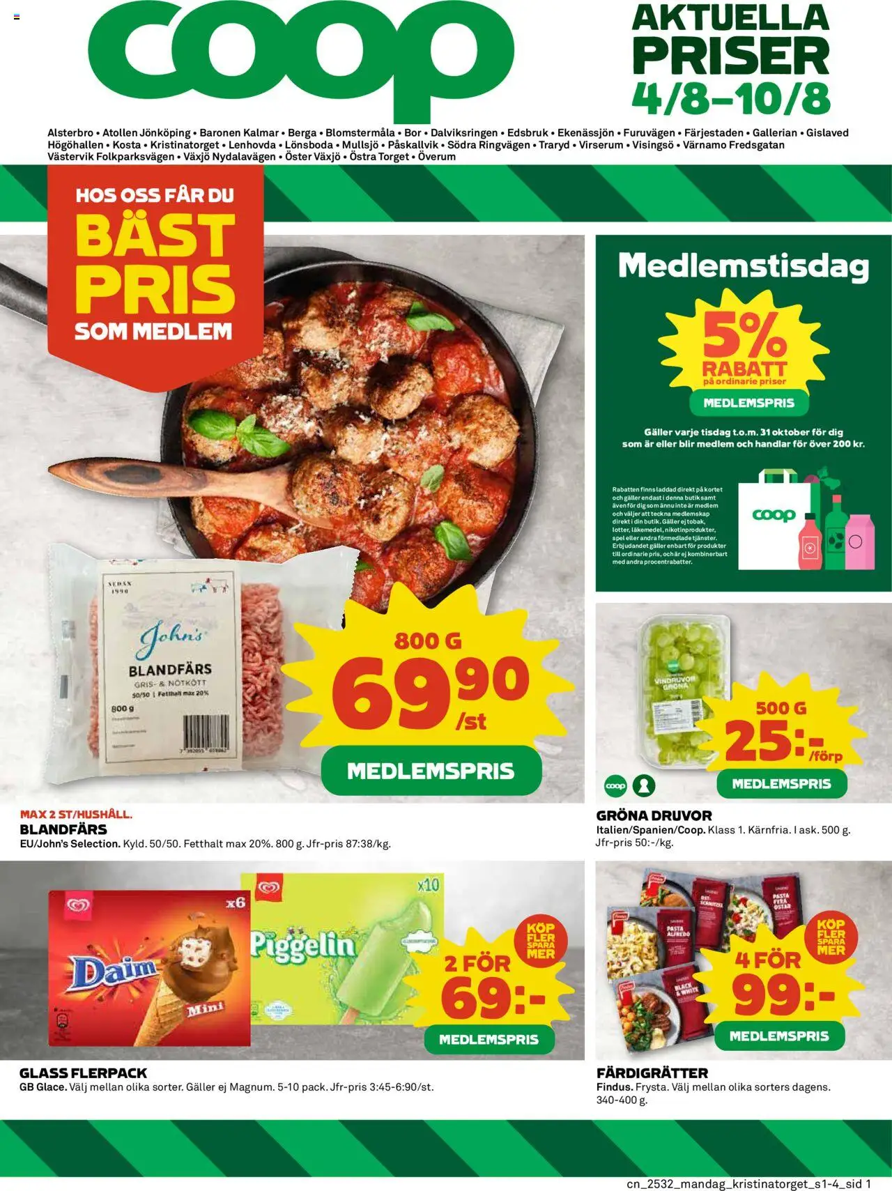 Alsterbro är giltig 04/08 2025 > Veckans Erbjudanden gäller från 04/08/2025 till 10/08/2025 sidnummer 1