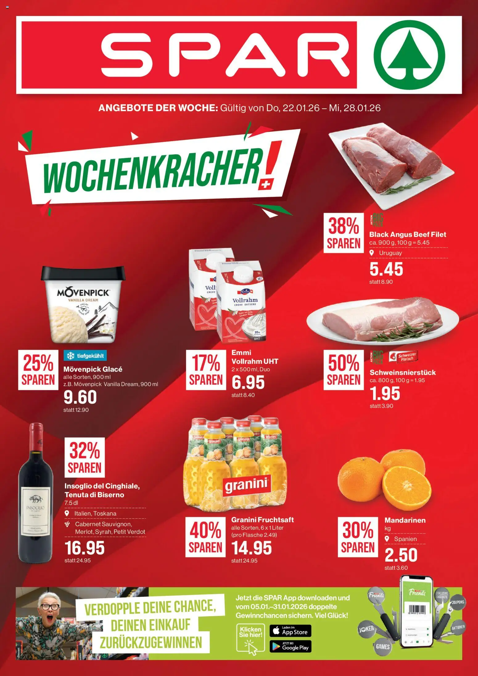 Vorschau des Merkblatts SPAR Handels AG vom Shop SPAR gültig von 22.01.2026 bis 28.01.2026