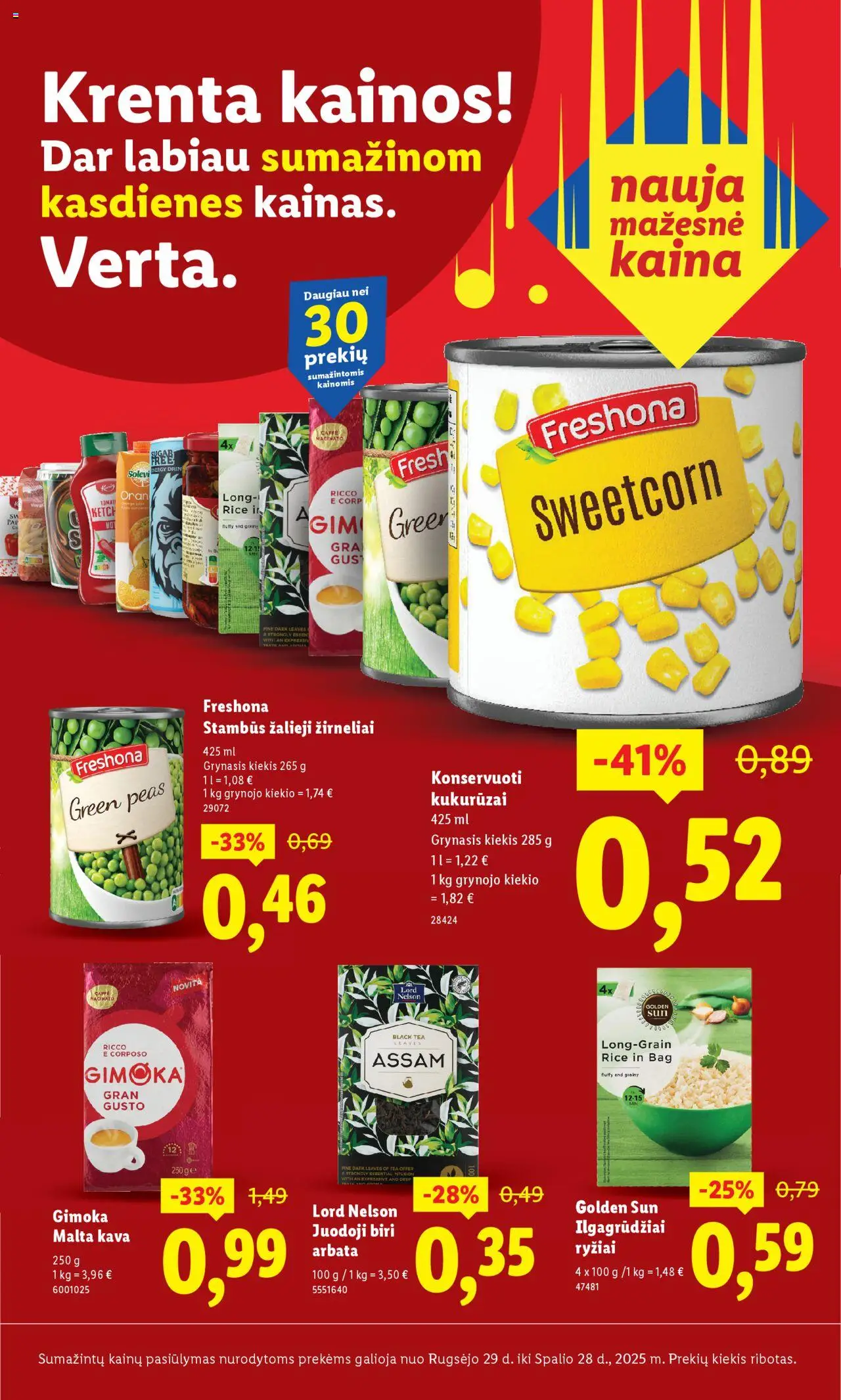 LIDL leidinys galioja nuo 2025.09.29 – puslapio numeris 1