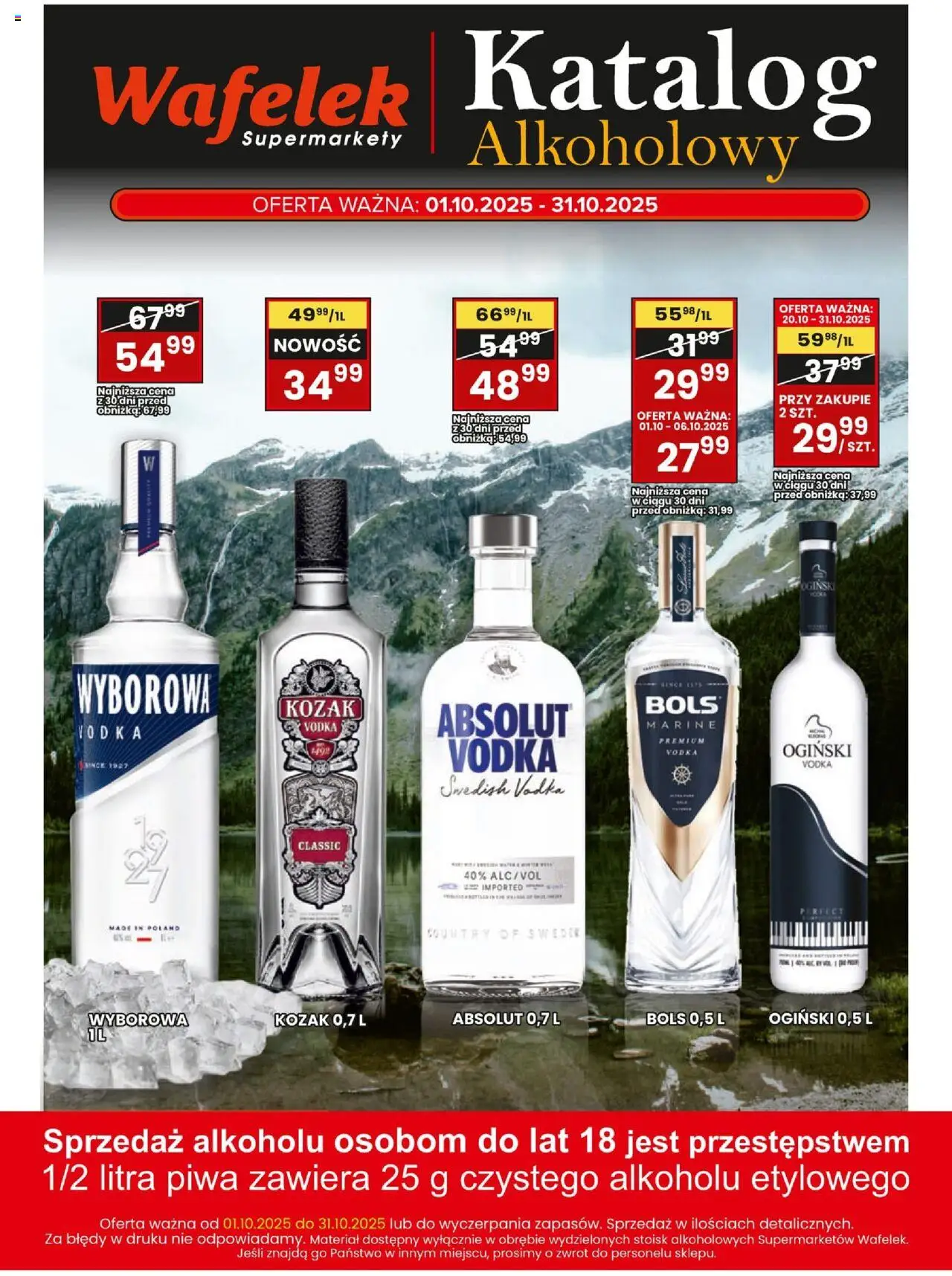 Wafelek Gazetka alkoholowa od 01.10.2025 - Nowa Gazetka - Numer strony 1