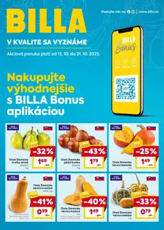 Náhľad Billa letáku platného od 15.10.2025