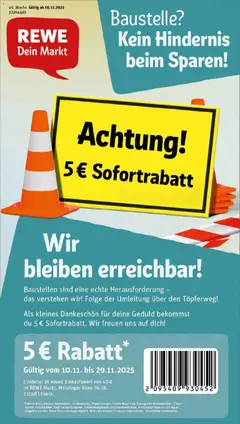 Vorschau von dem Prospekt des Geschäftes Rewe, gültig ab dem 09.11.2025