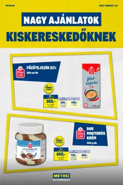 Metro - Nagy Ajánlatok Kiskereskedőknek megtekintése, amely érvényes 2026.02.01.-től