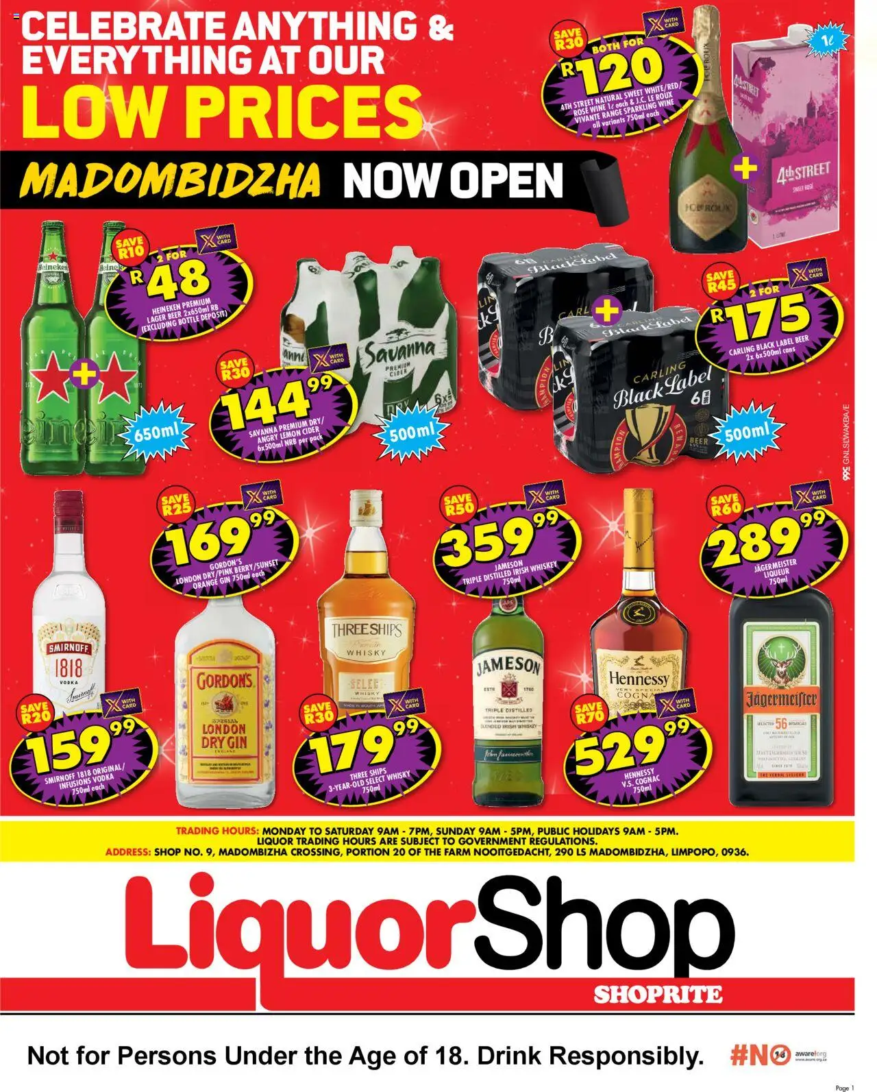 Shoprite Gauteng - LiquorShop Savings Madombidzha 21/07 - 03/08/2025 >> Catalogue