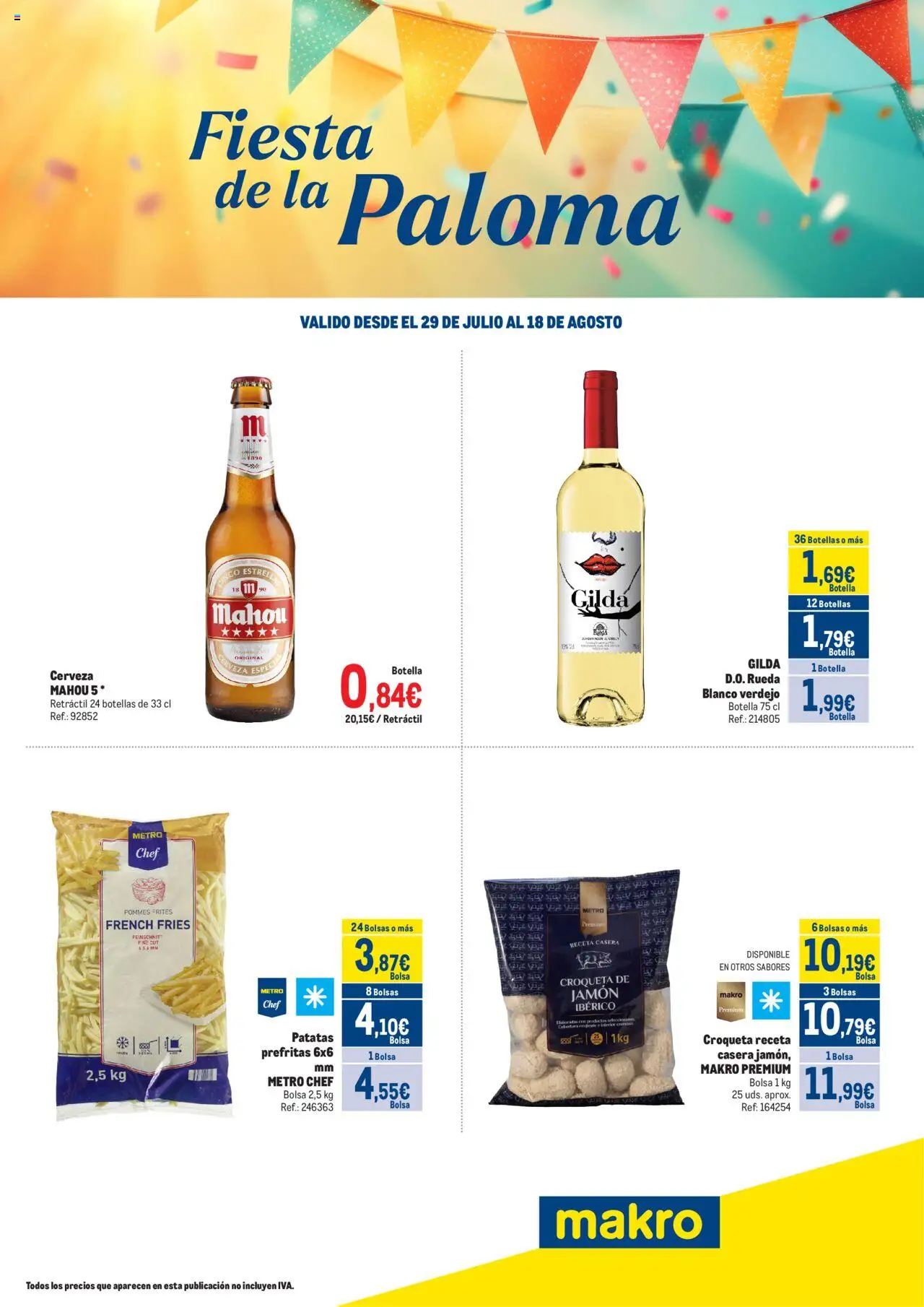 Makro Fiesta de La Paloma > 29/07 - 18/08/2025 > Ofertas