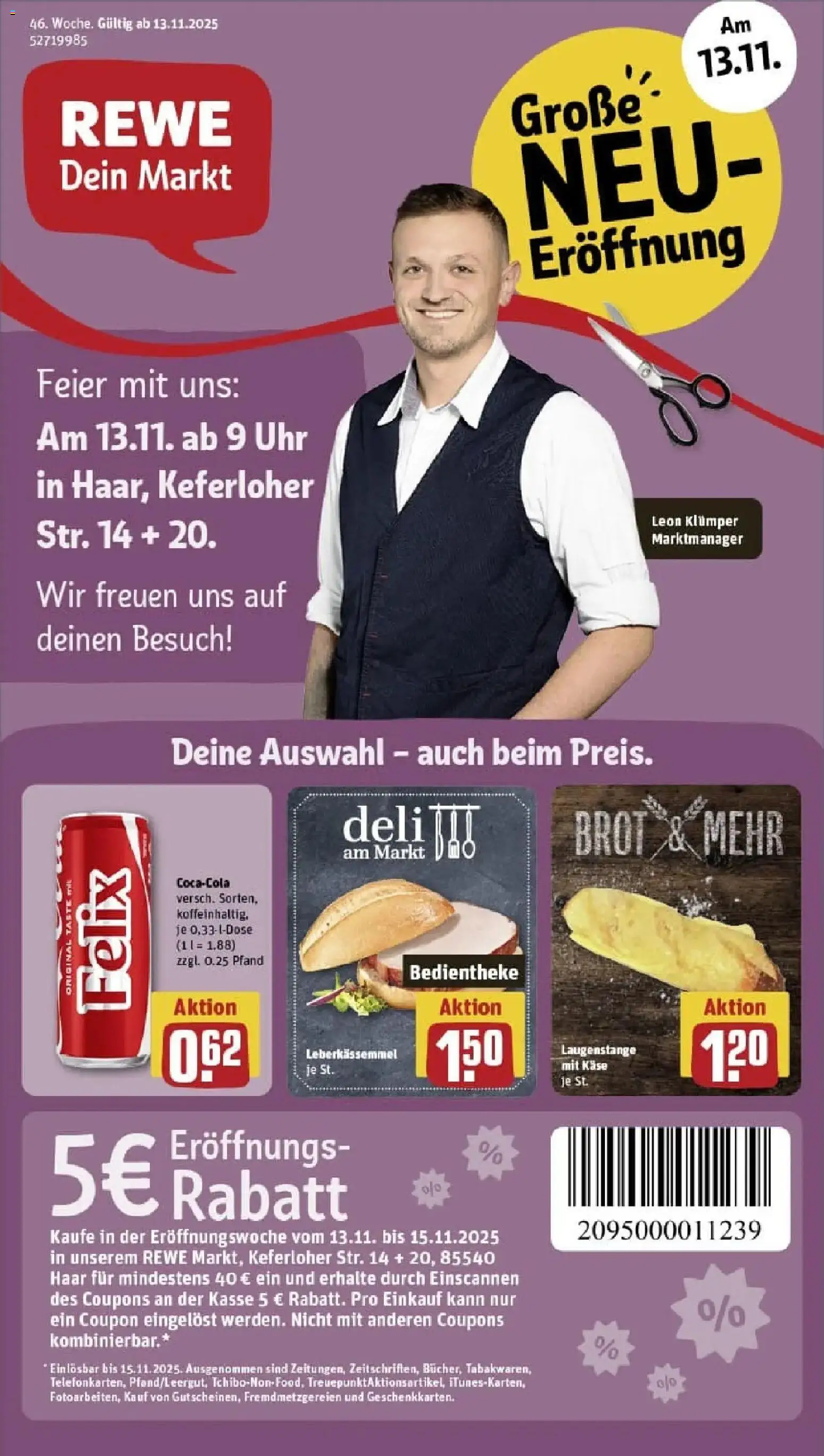 Vorschau von dem Prospekt des Geschäftes Rewe, gültig ab dem 10.11.2025