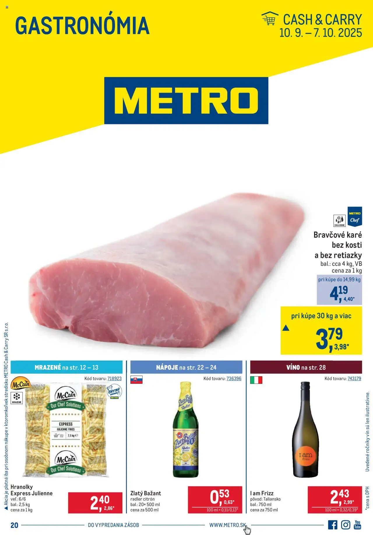 Metro Gastronómia (10.09. - 07.10.2025) - Akčná ponuka