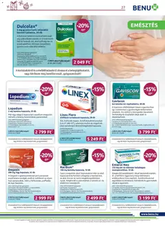 BENU Gyógyszertárak - Akciós újság BENU Gyógyszertárak megtekintése, amely érvényes 2025.12.01.-től | Oldal: 27
