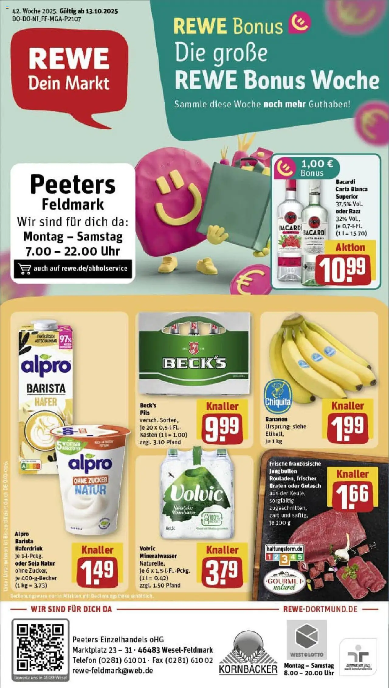 REWE Prospekt ab 13.10.2025 nächste Woche - Prospekt Wesel	