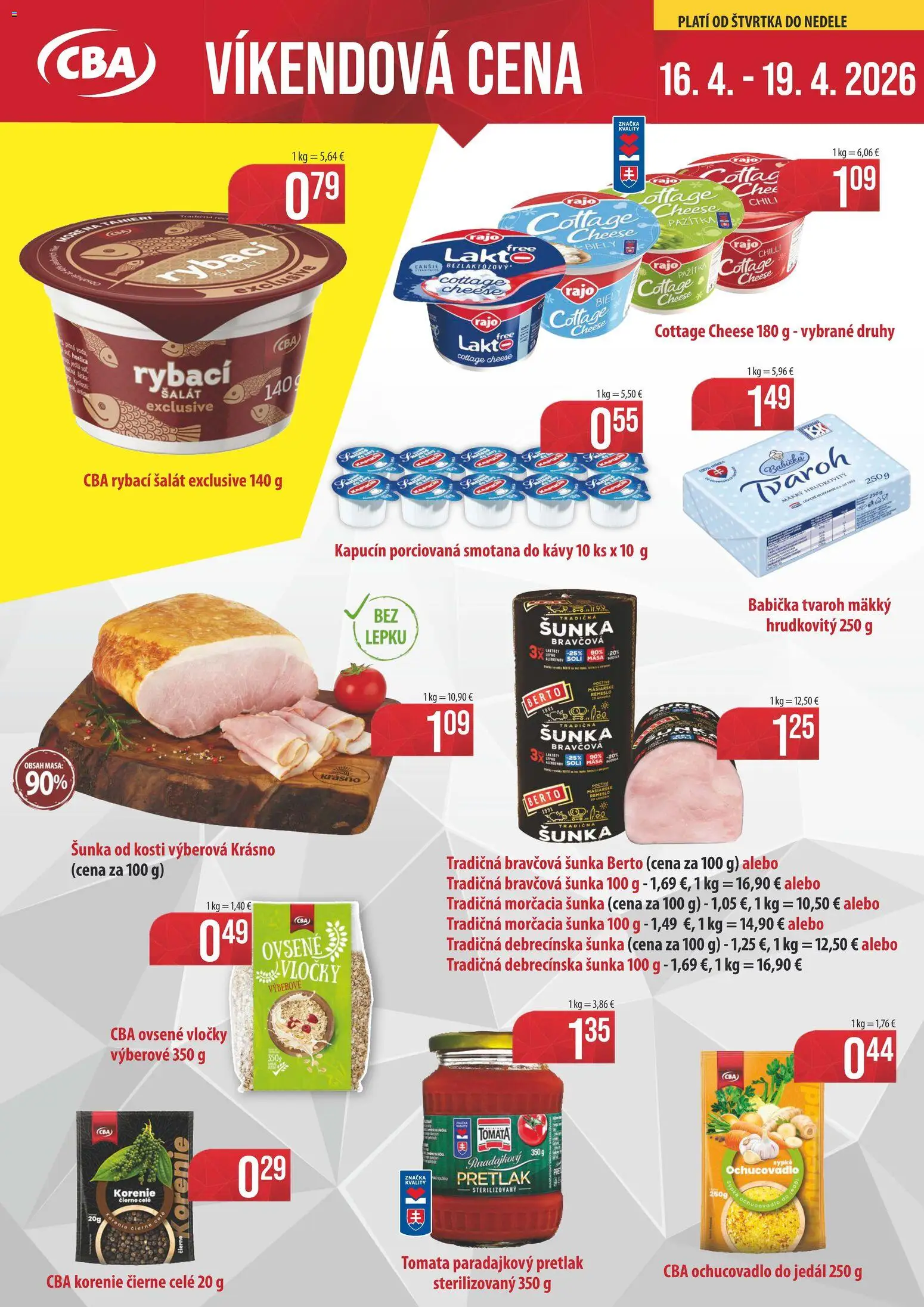 Náhľad CBA Komfos letáku platného od 16.04.2026