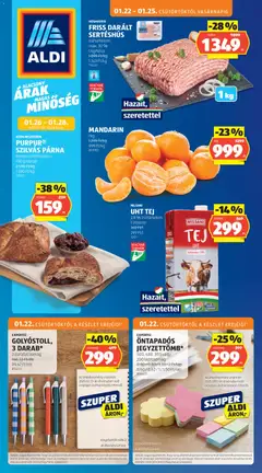 Aldi - Akciós újság Aldi megtekintése, amely érvényes 2026.01.22.-től
