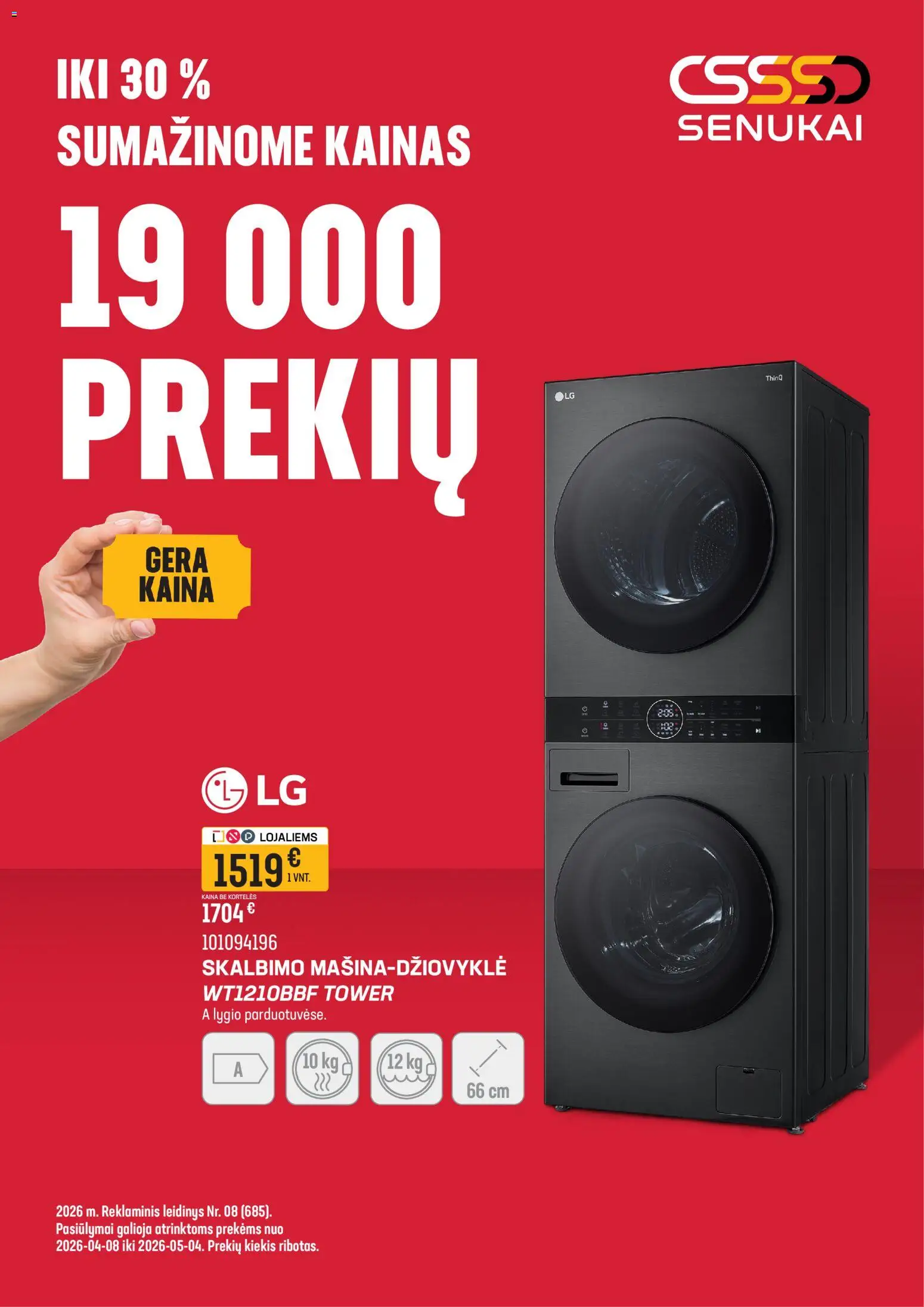 Senukai parduotuvės leidinio Senukai leidinys galiojančio nuo 2026.04.08 peržiūra