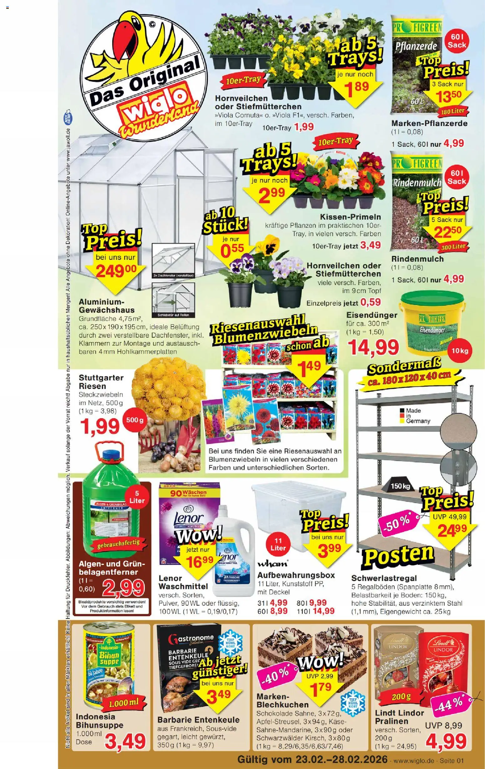 Vorschau von dem Prospekt des Geschäftes Wiglo Wunderland, gültig ab dem 23.02.2026