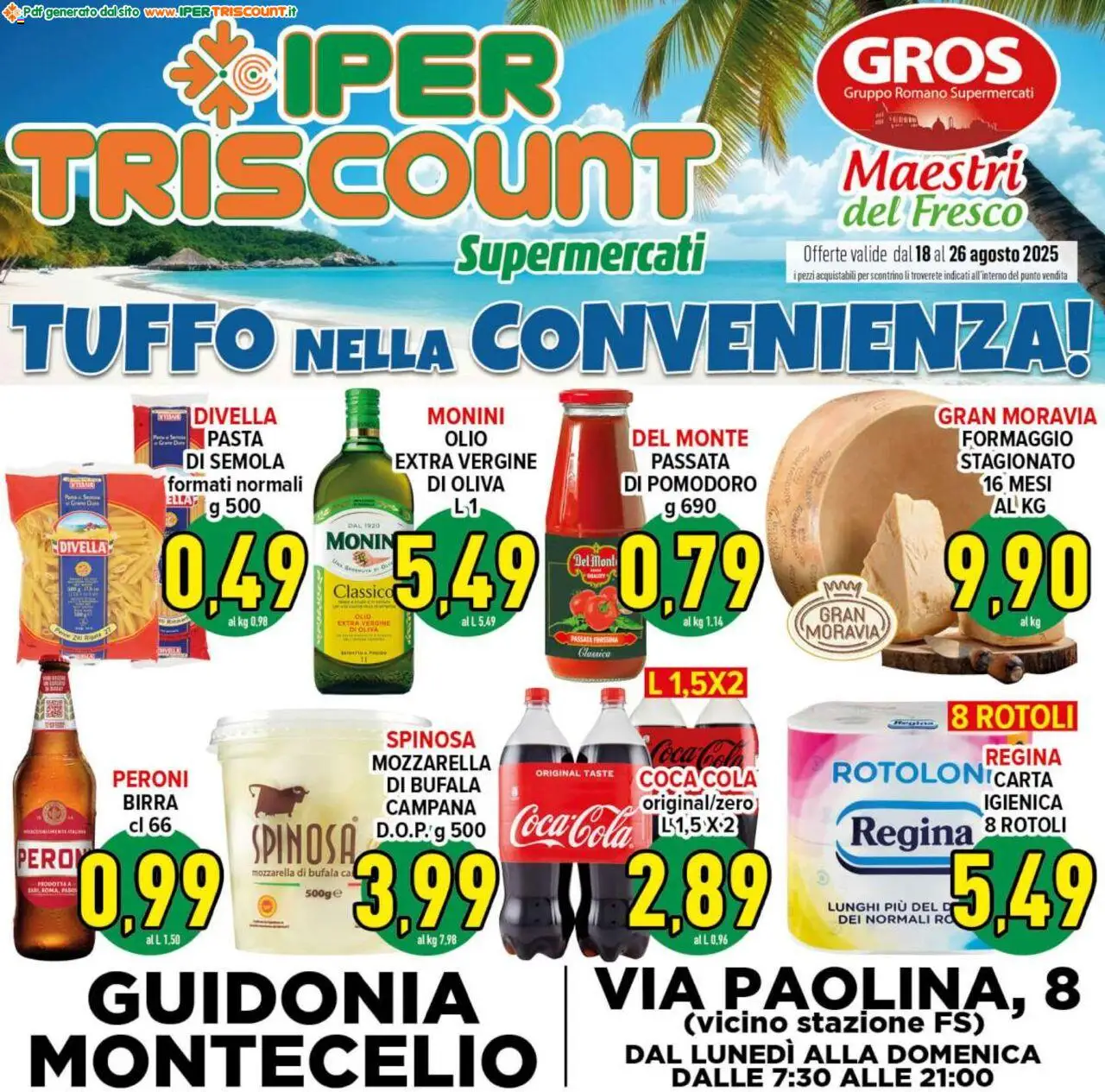 Volantino Ipertriscount valido da 18/08/2025 numero di pagina 1