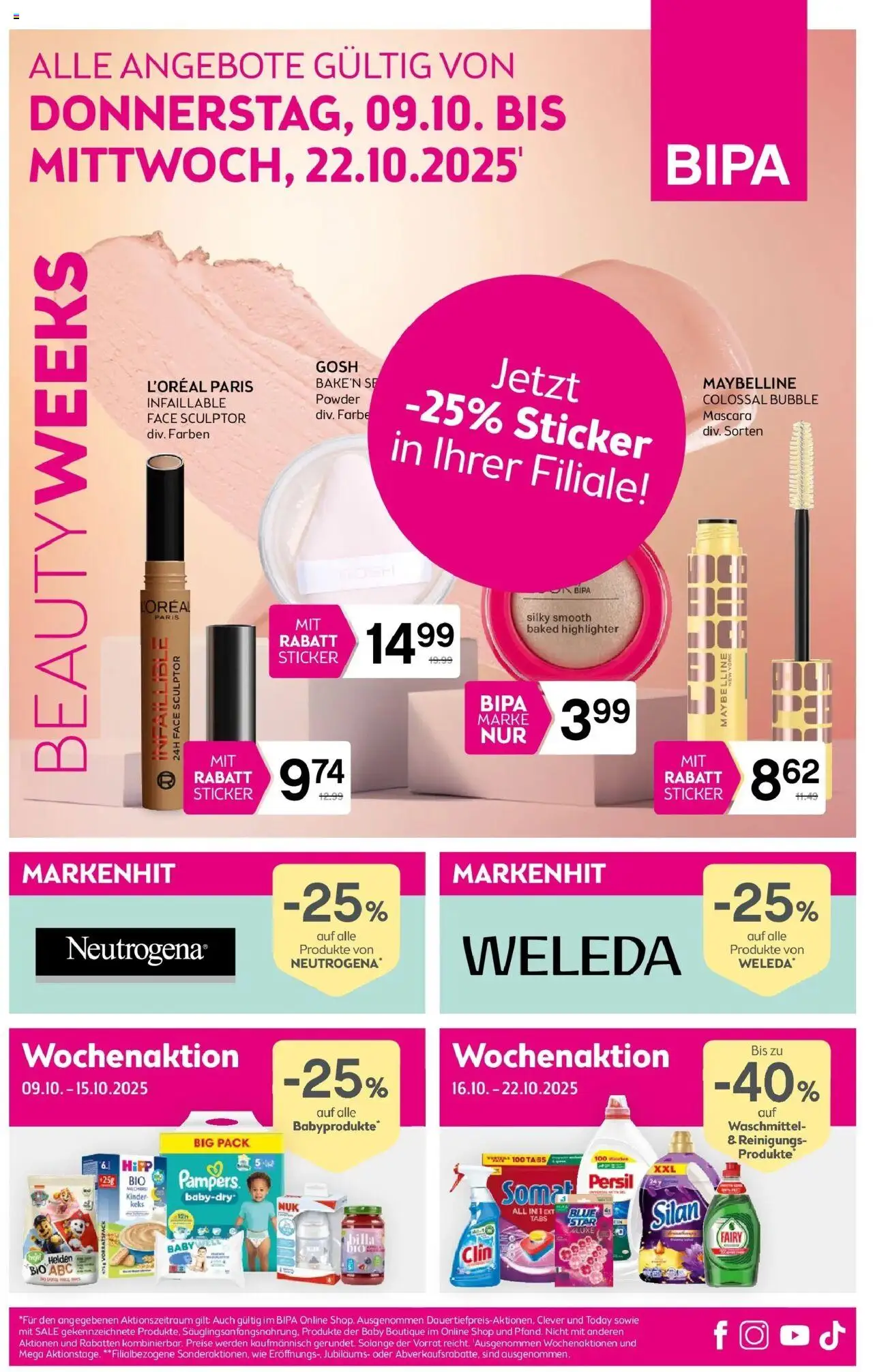 Vorschau der Angebote: Bipa Thalheim Bei Wels gültig ab 09.10.2025 - Waschmittel