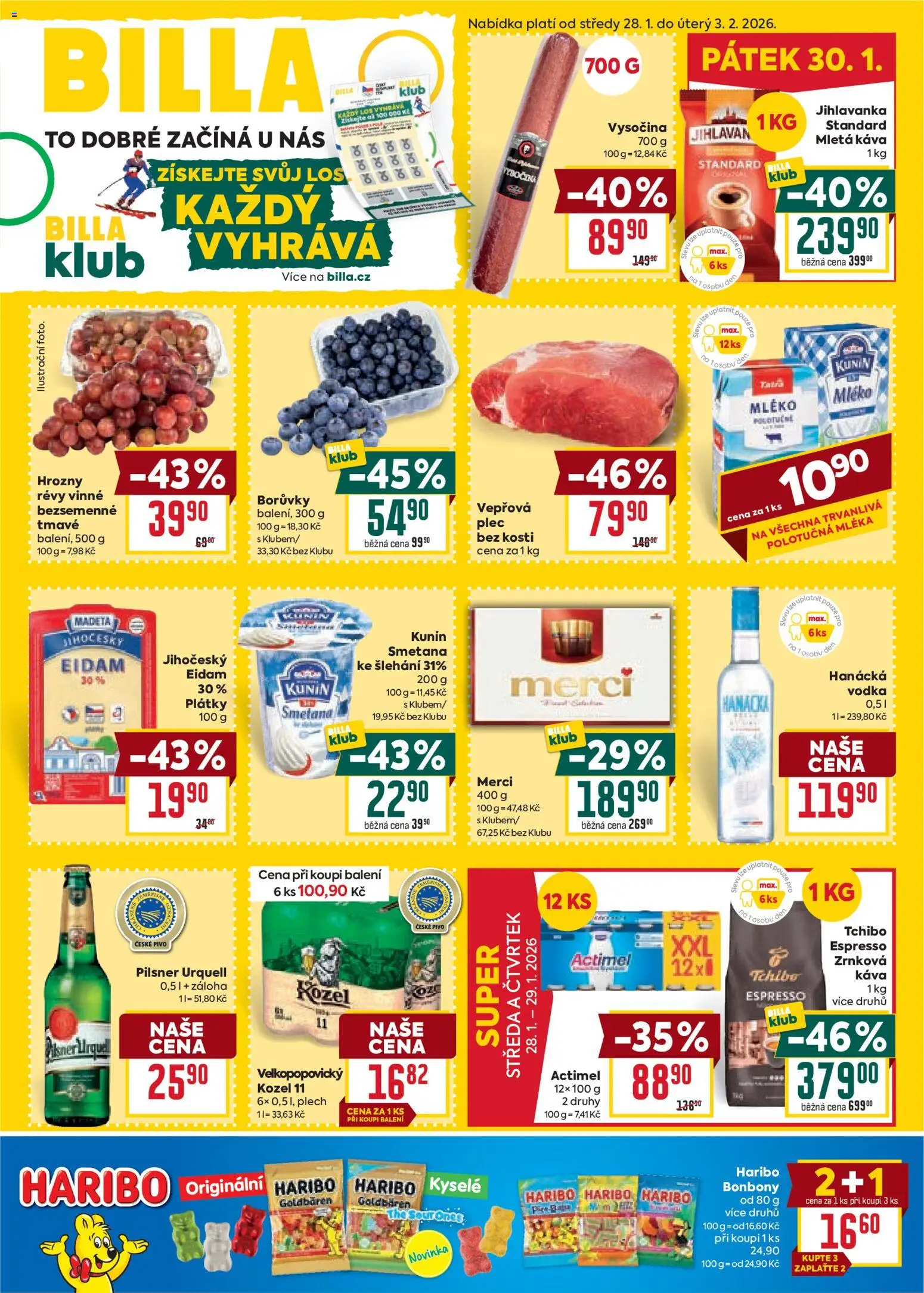Náhled nabídky: Billa Velký leták platný od 28.01.2026