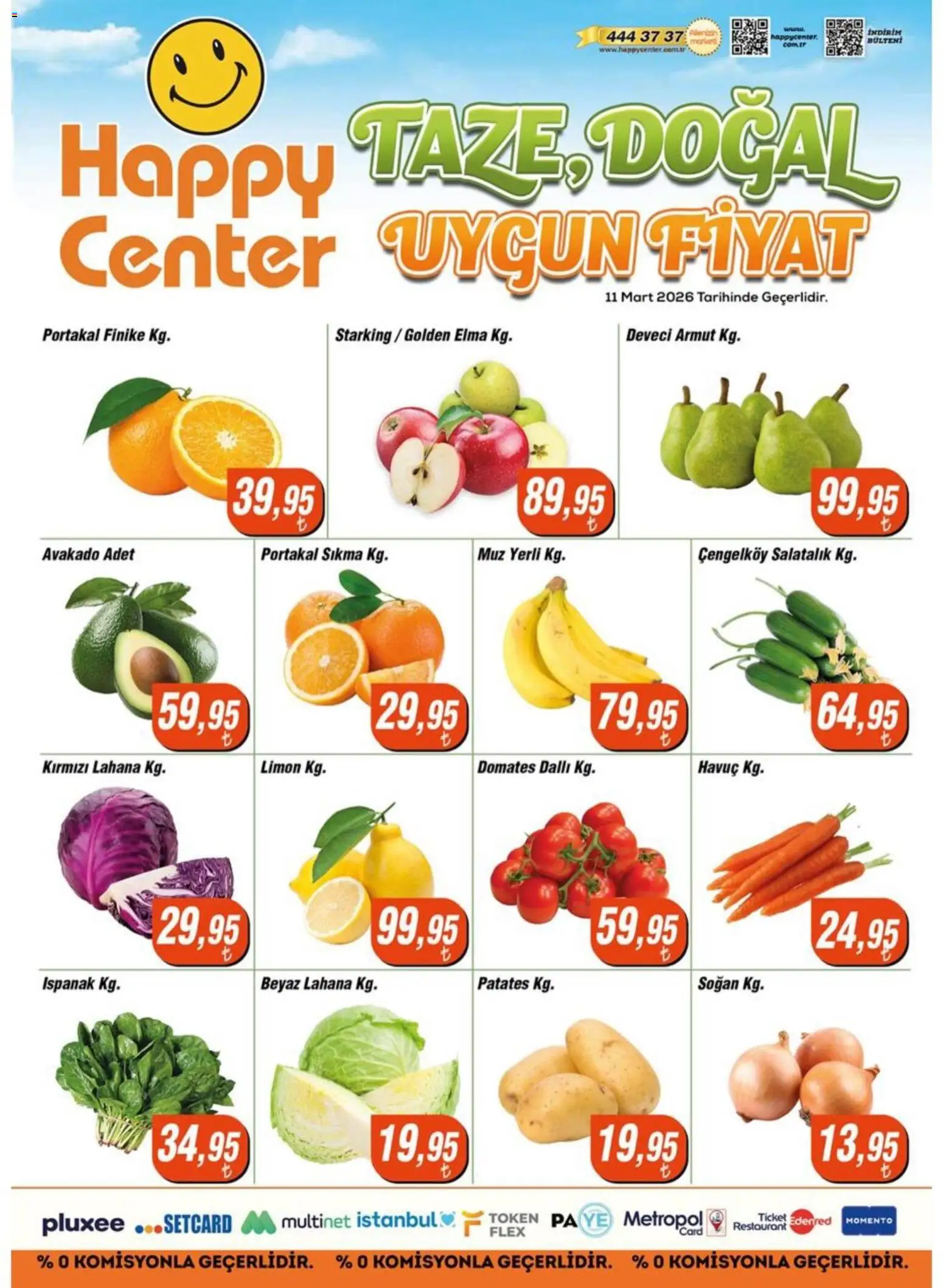 Happy Center Happy Center - Manav 11.03.2026 - Broşürünün önizlemesi