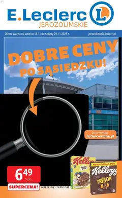 Pogląd gazetki "Warszawa Jerozolimskie" ze sklepu E.Leclerc ważnej od 18.11.2025