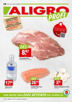 Vorschau des Merkblatts Aligro aktionen Chavannes, Matran, Genf, Sitten vom Shop Aligro gültig von 30.03.2026 bis 04.04.2026