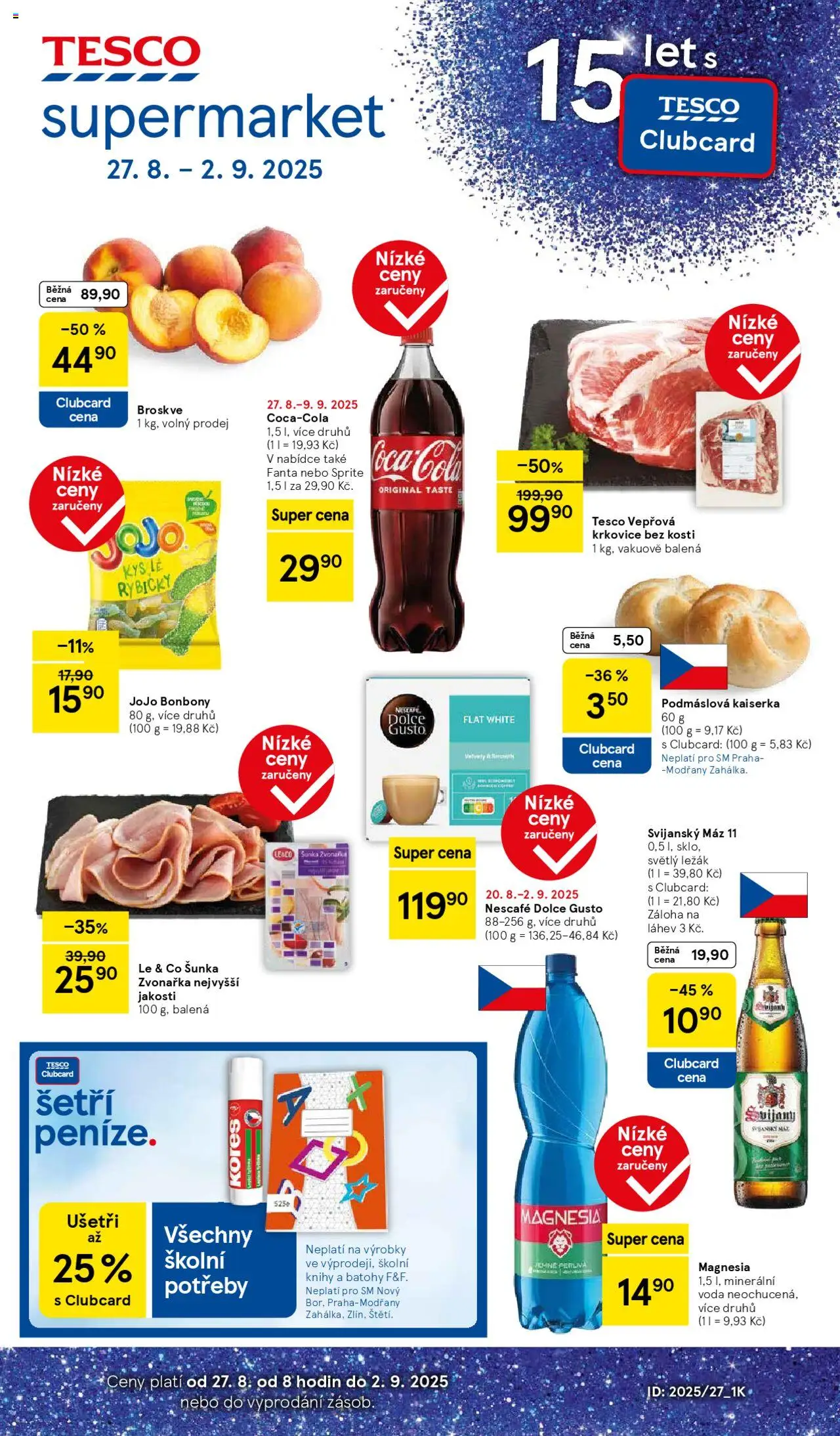 TESCO leták od 27.08.2025 - Akční "Supermarket" leták