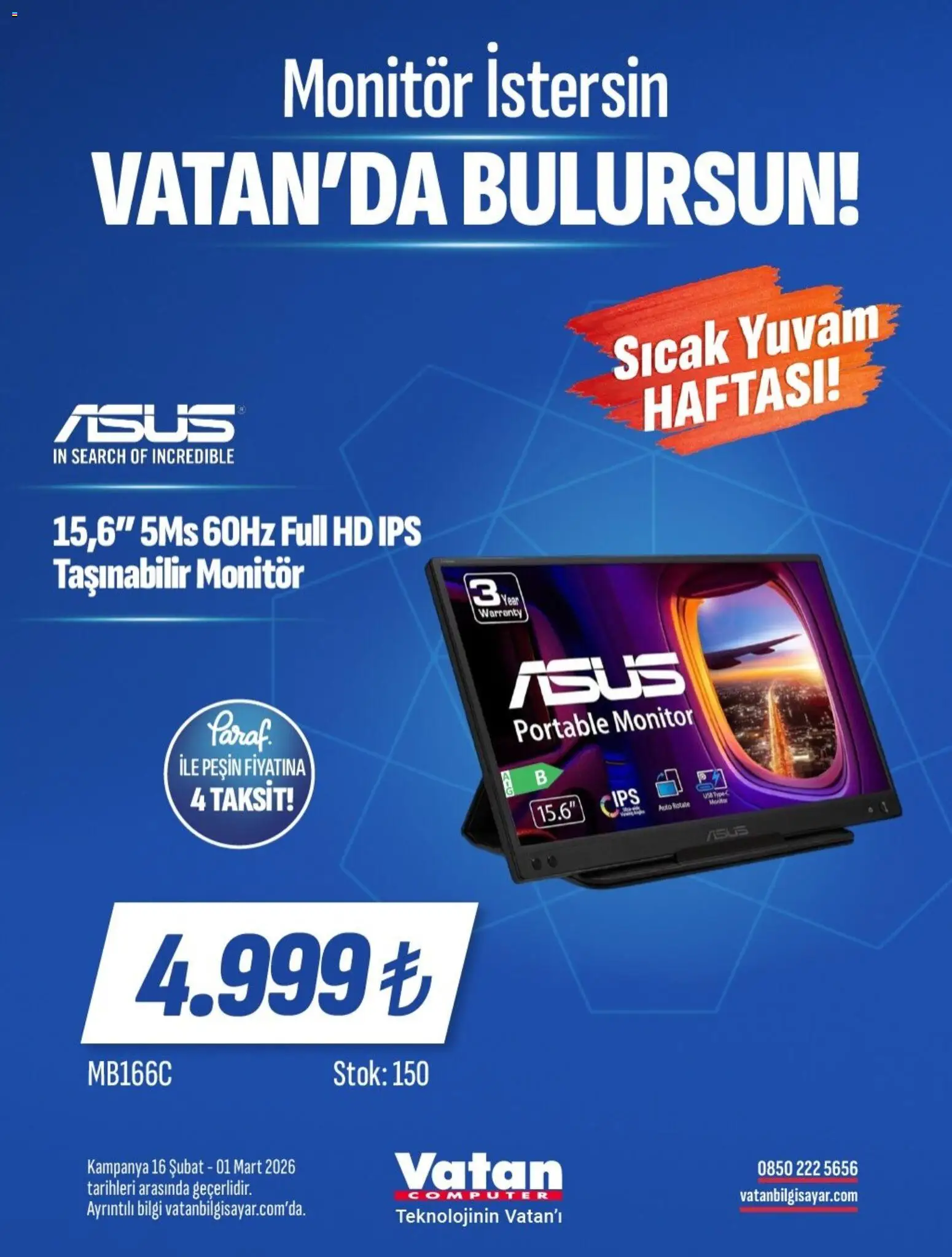 Vatan Bilgisayar İndirim Sıcak Yuvam Haftası 16.02.2026 - Broşürünün önizlemesi