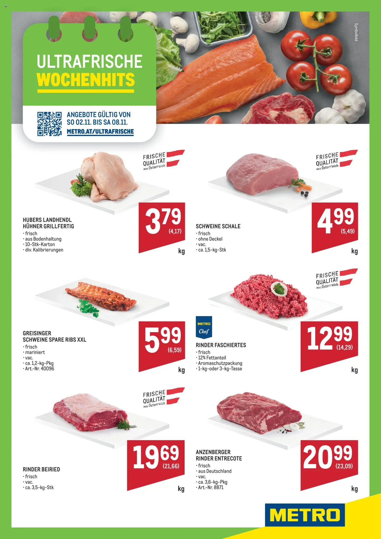 Vorschau der Angebote: Metro Angebote Wochenhits gültig ab 02.11.2025