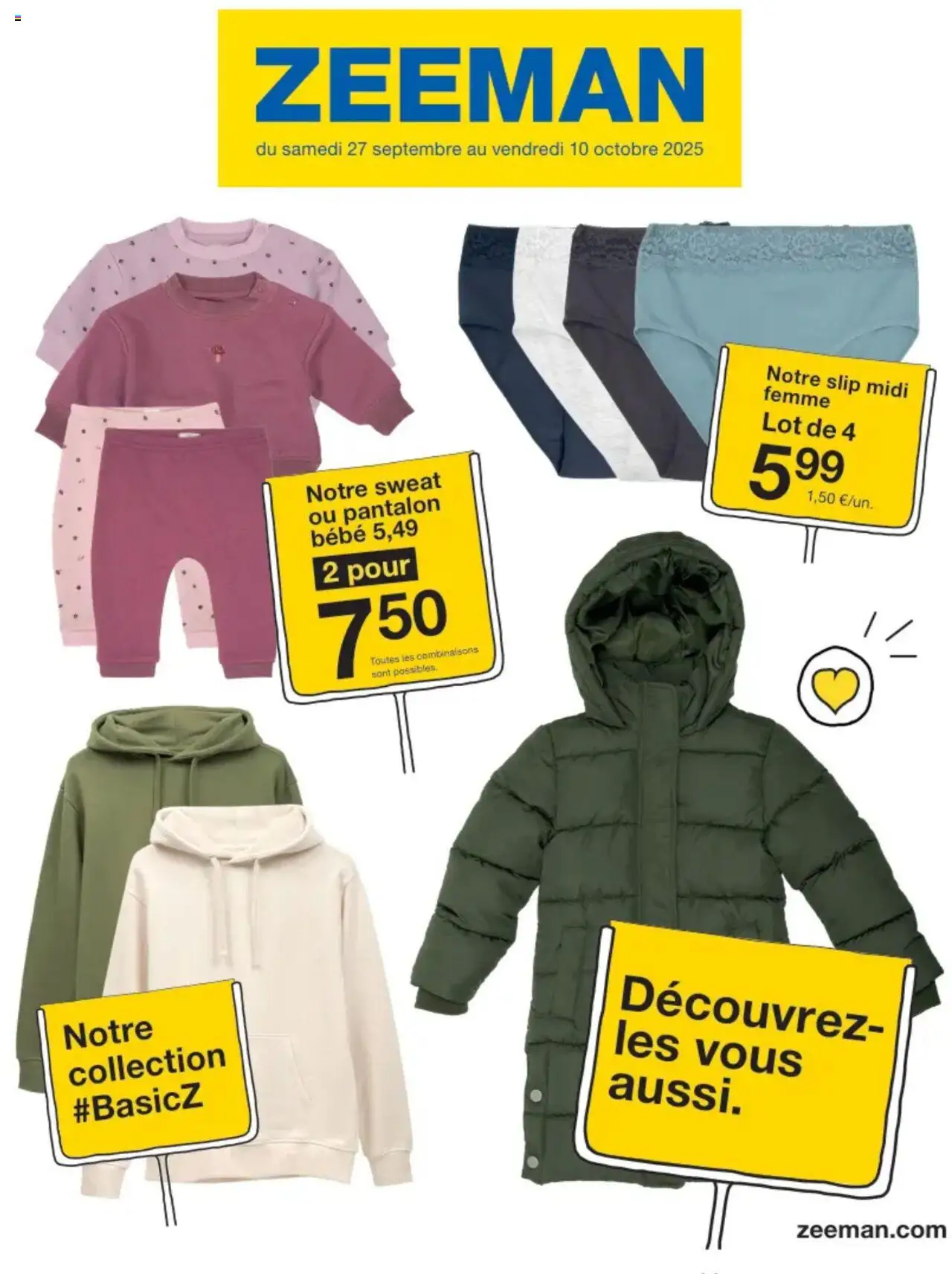 Zeeman shop Publicité geldig vanaf 27/09/2025 - Paginanummer 1