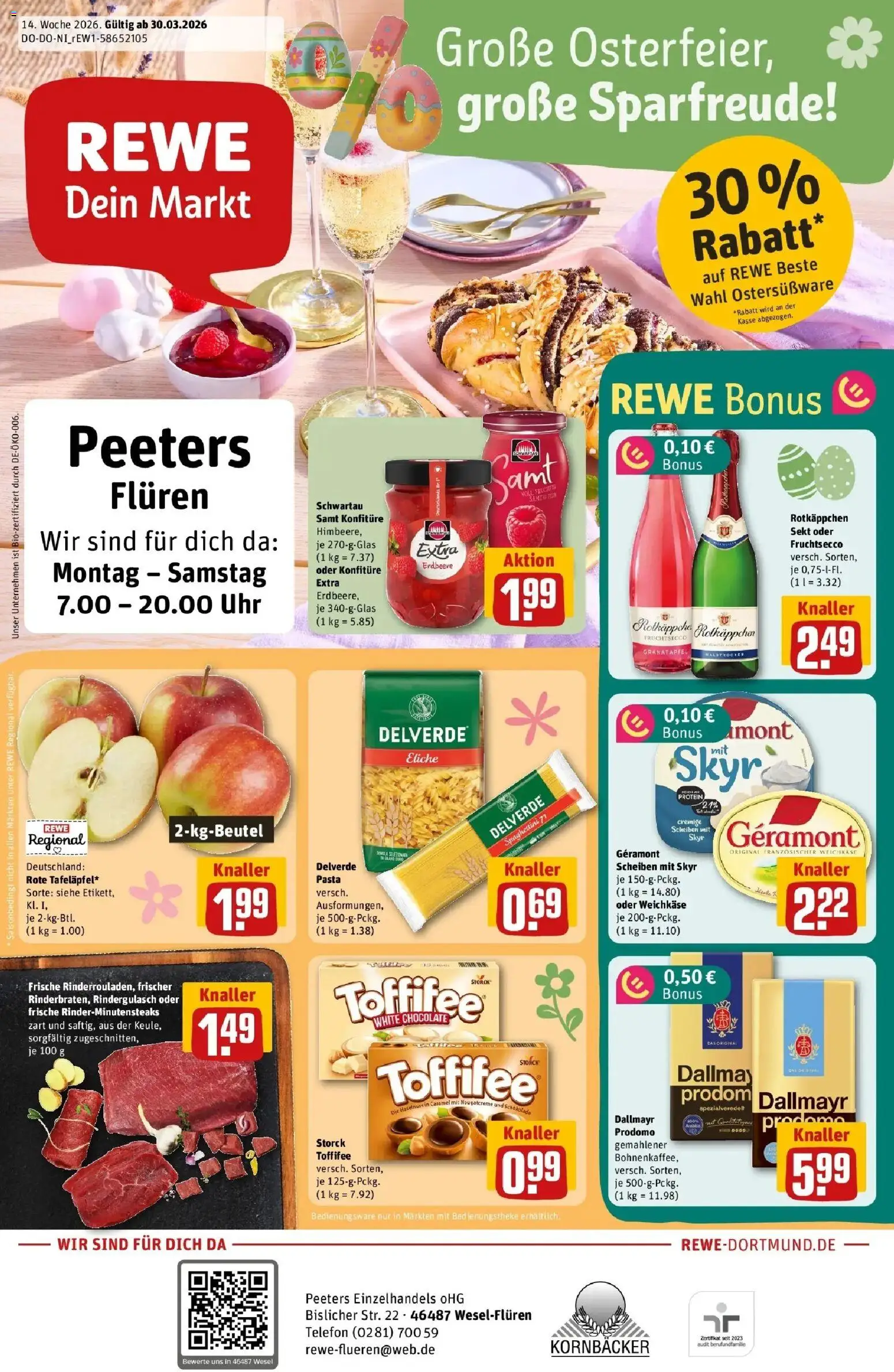 Vorschau von dem Prospekt des Geschäftes Rewe, gültig ab dem 30.03.2026