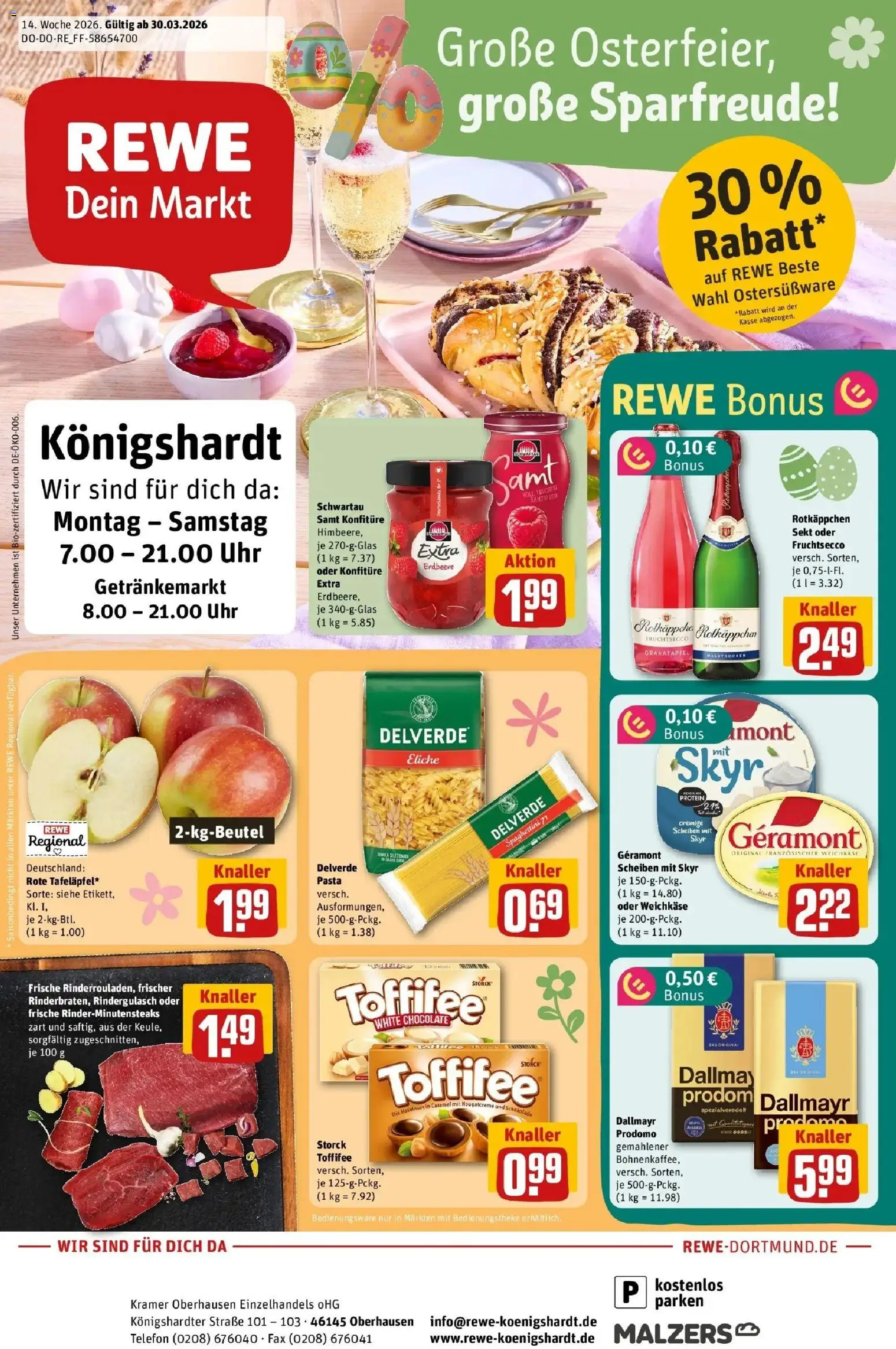 Vorschau von dem Prospekt des Geschäftes Rewe, gültig ab dem 30.03.2026