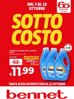 Anteprima dell'opuscolo Volantino Sottocosto dal negozio bennet valido da 09/10/2025