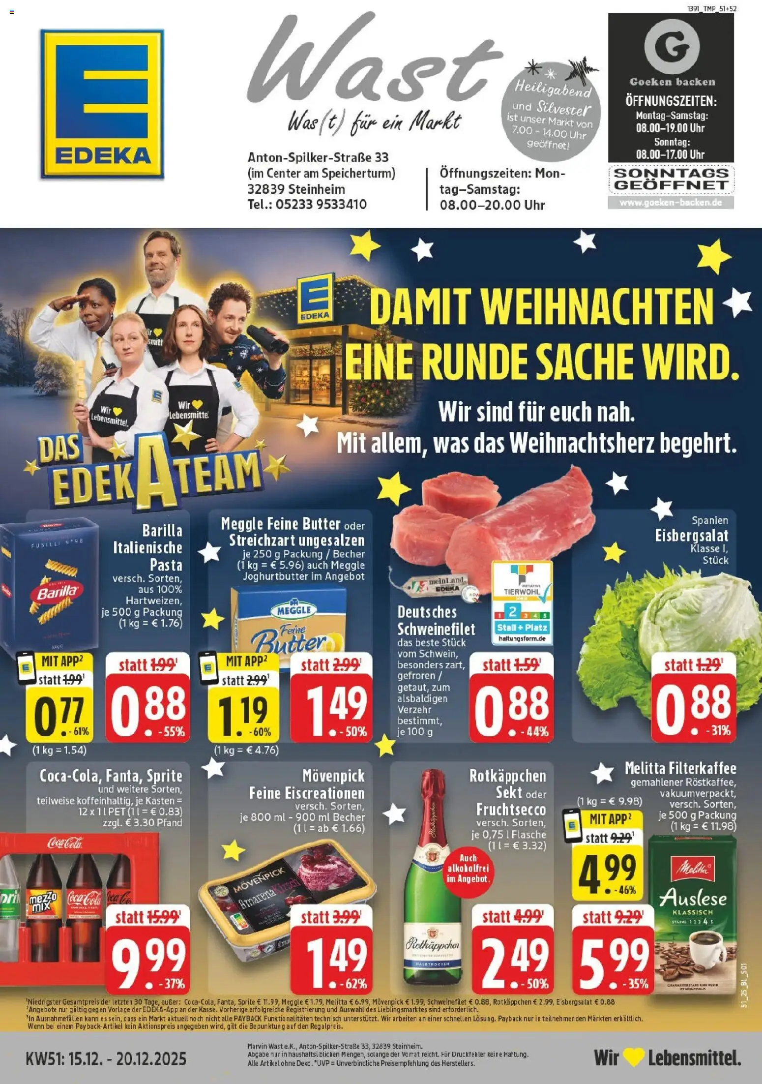 Vorschau von dem Prospekt des Geschäftes Edeka, gültig ab dem 15.12.2025