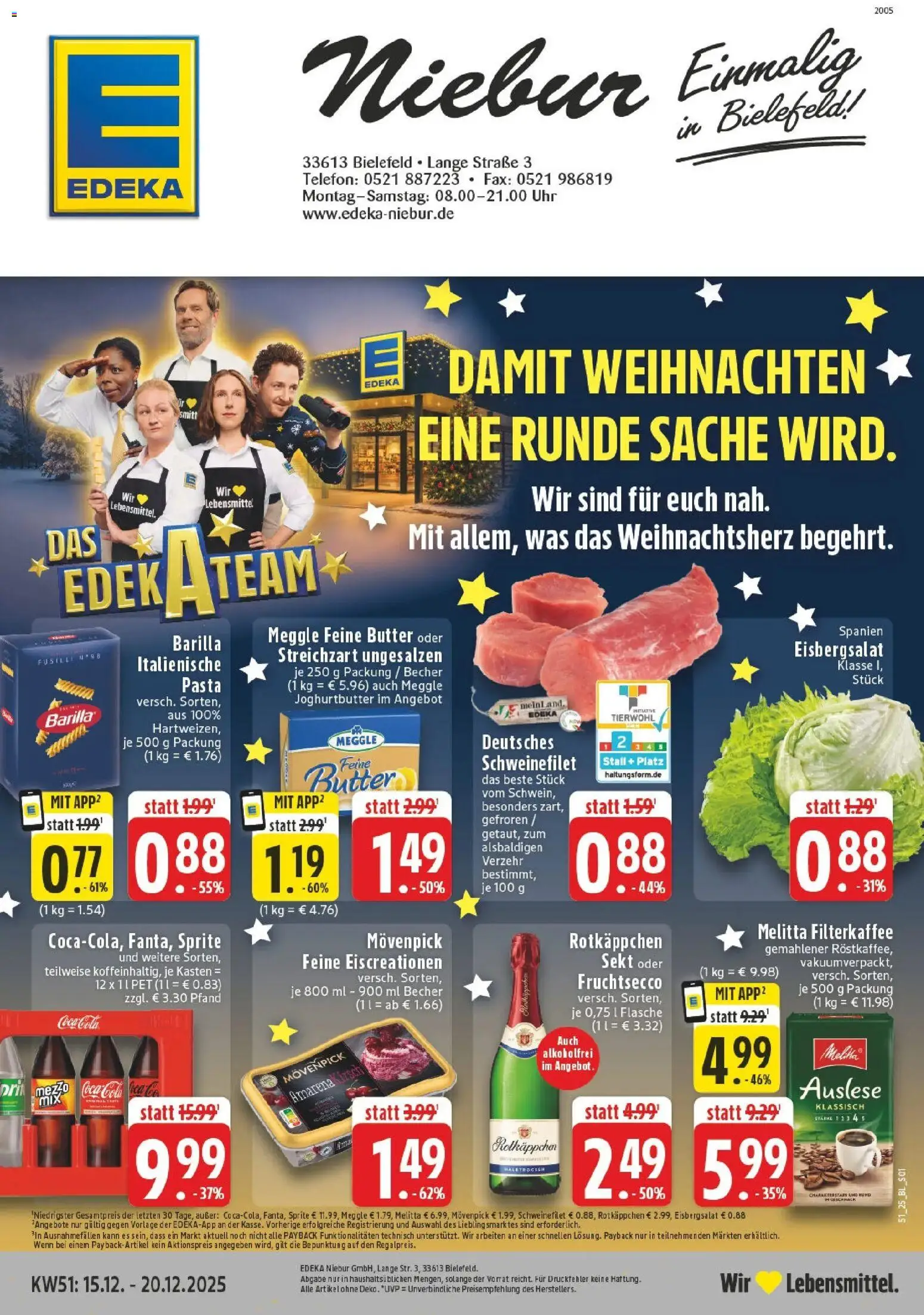 Vorschau von dem Prospekt des Geschäftes Edeka, gültig ab dem 15.12.2025