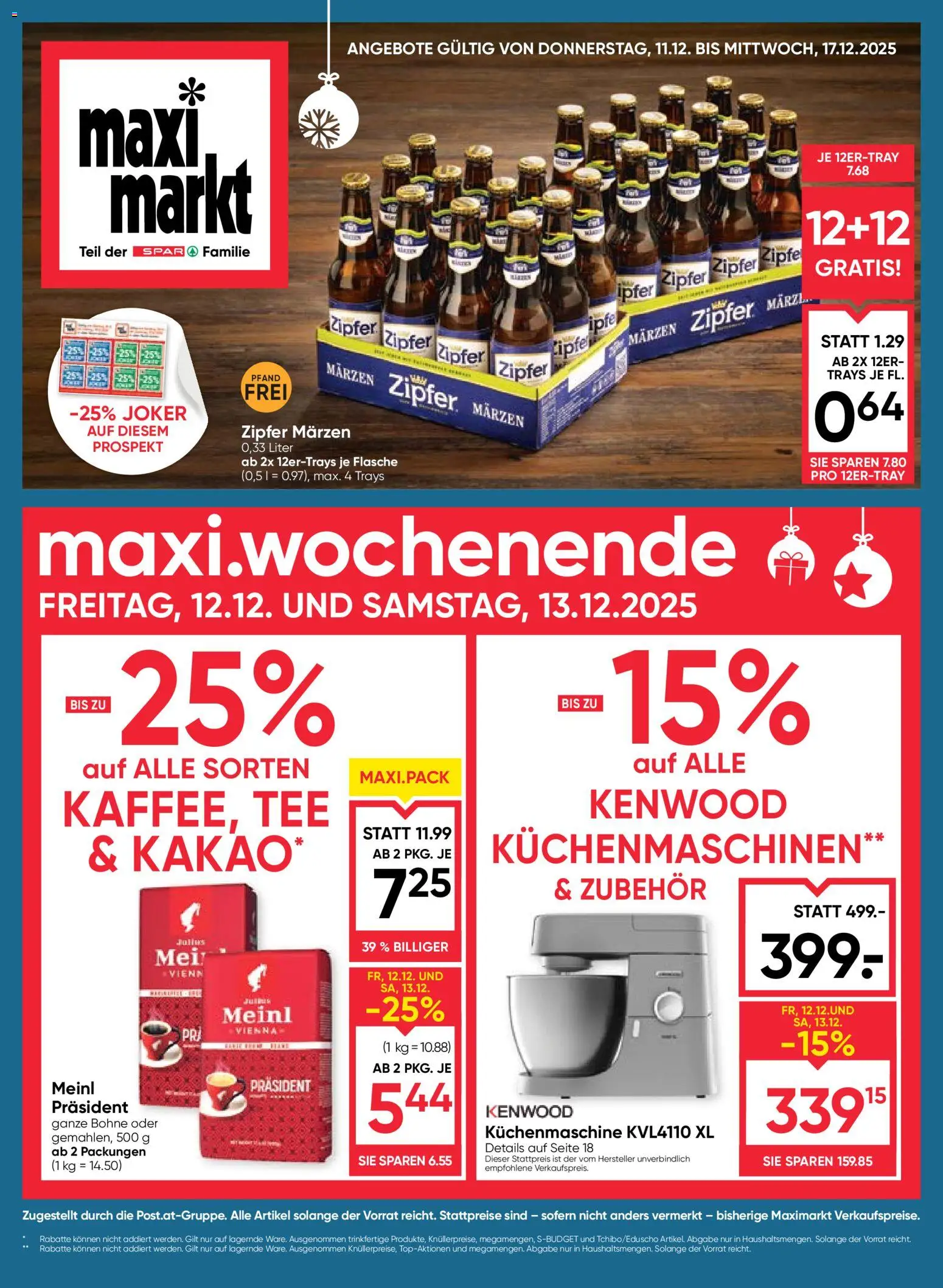 Vorschau der Angebote: Maximarkt Flugblatt gültig ab 11.12.2025 - Tee, Bohne