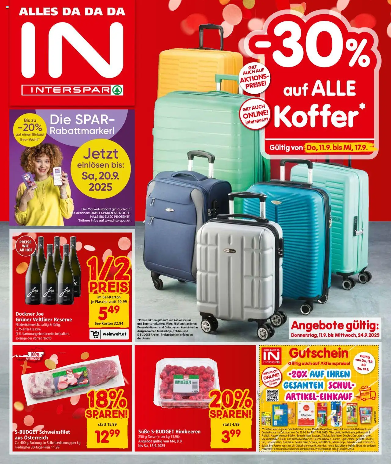  INTERSPAR Flugblatt 11.09.2025 - Angebote "Wien" - Seite 1