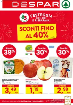 Anteprima dell'opuscolo Attuale volantino dal negozio Despar valido da 21/08/2025