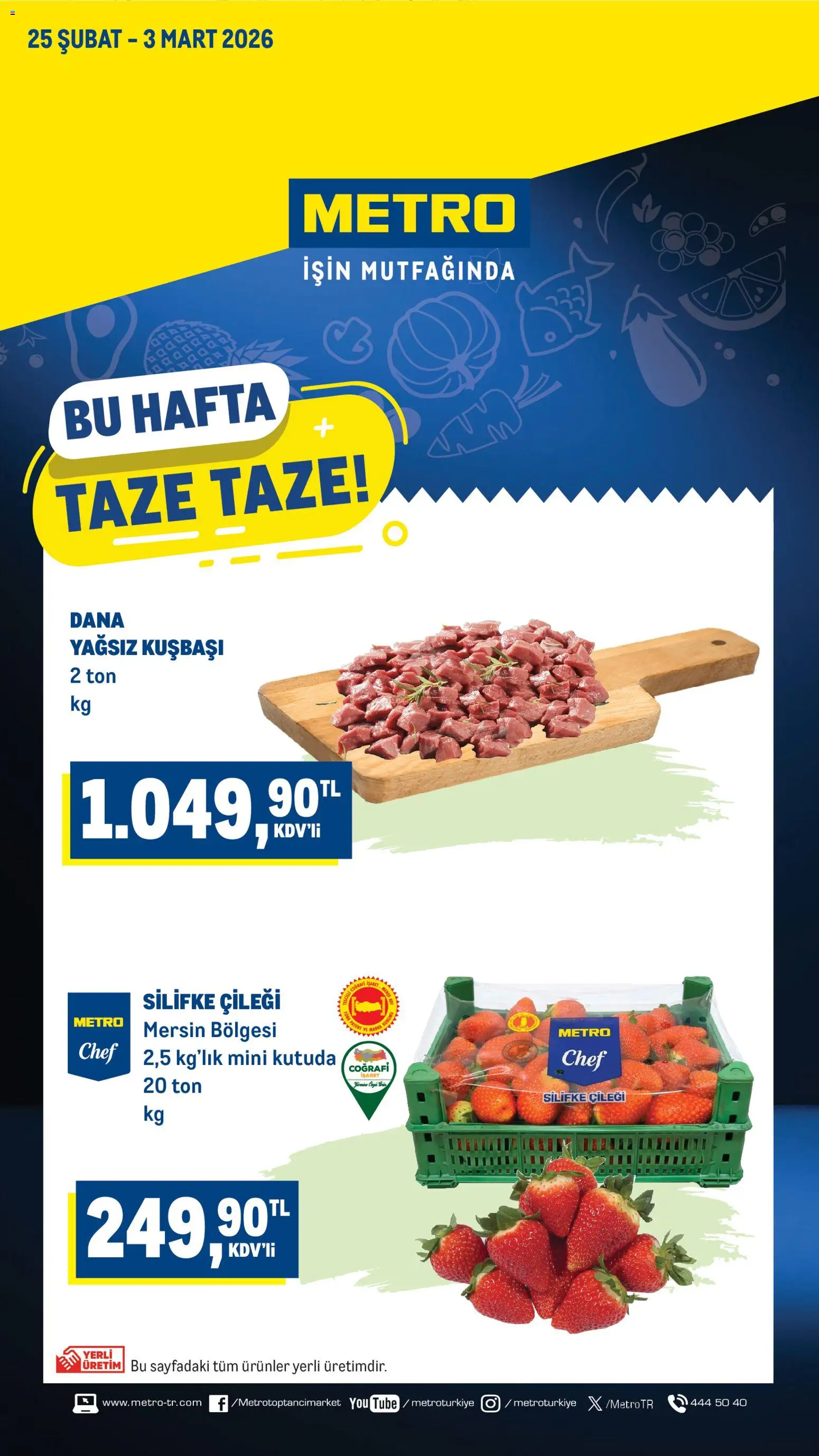 Metro Taze Ürünler 25.02.2026 - Broşürünün önizlemesi