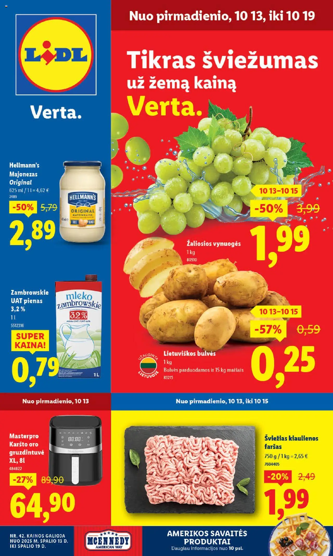 LIDL leidinys galioja nuo 2025.10.13 – puslapio numeris 1