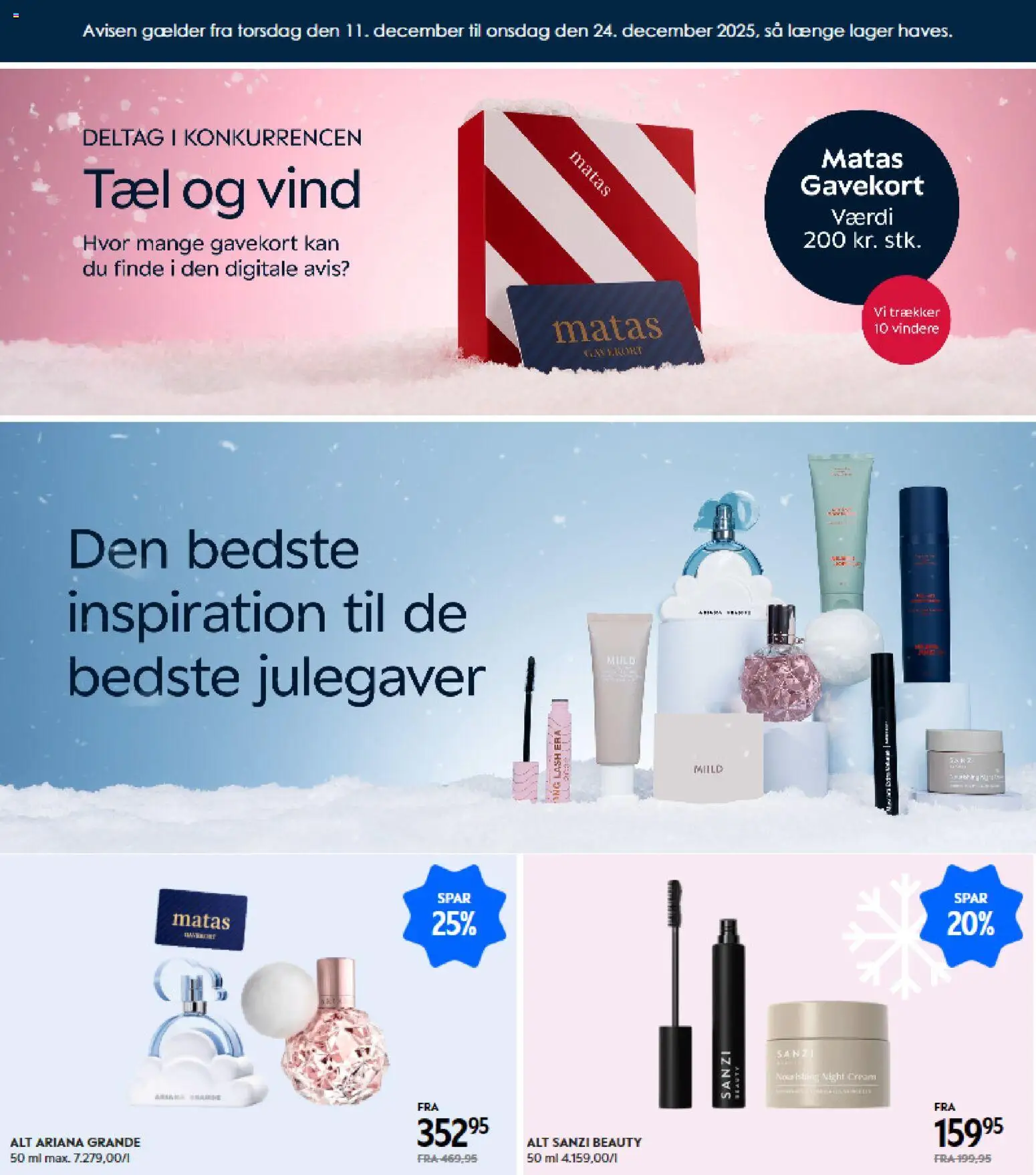 Eksempel på tilbudsavis Indstik fra butik Matas gyldig fra 11/12/2025