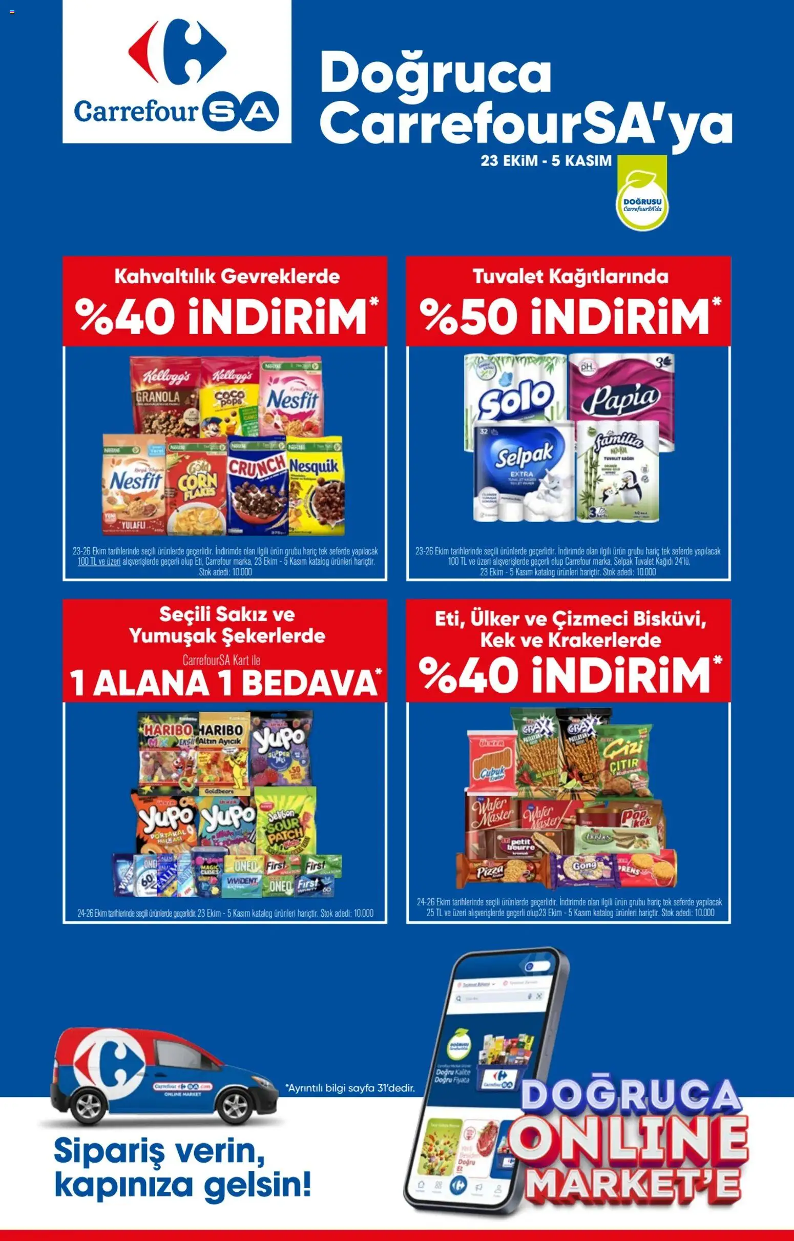 CarrefourSA Katalog 23 Ekim 2025 - Indirimli ürünler - Sayfa numarası 1