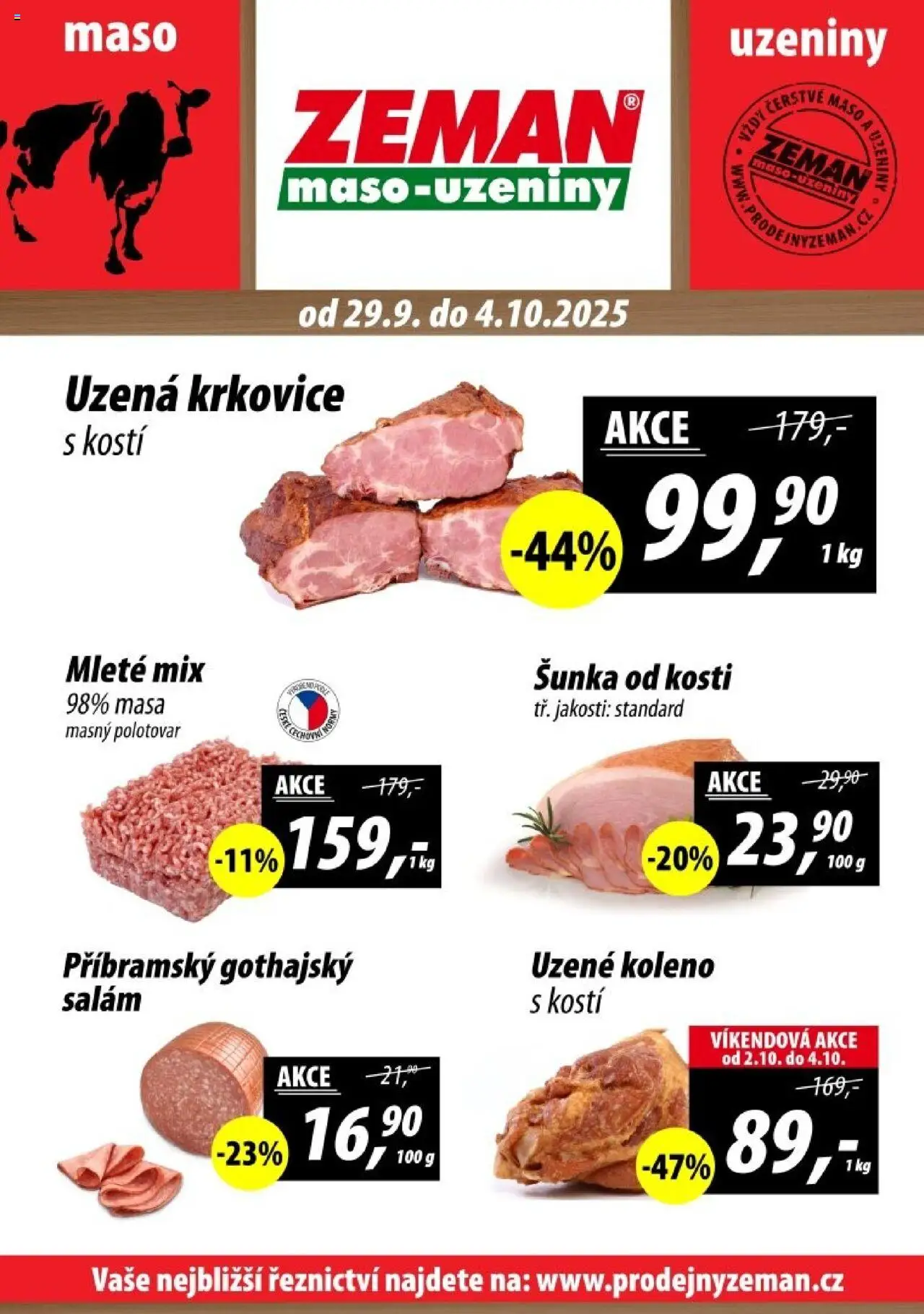  Prodejny Zeman Leták - Plzeň (29.09.2025 - 04.10.2025)